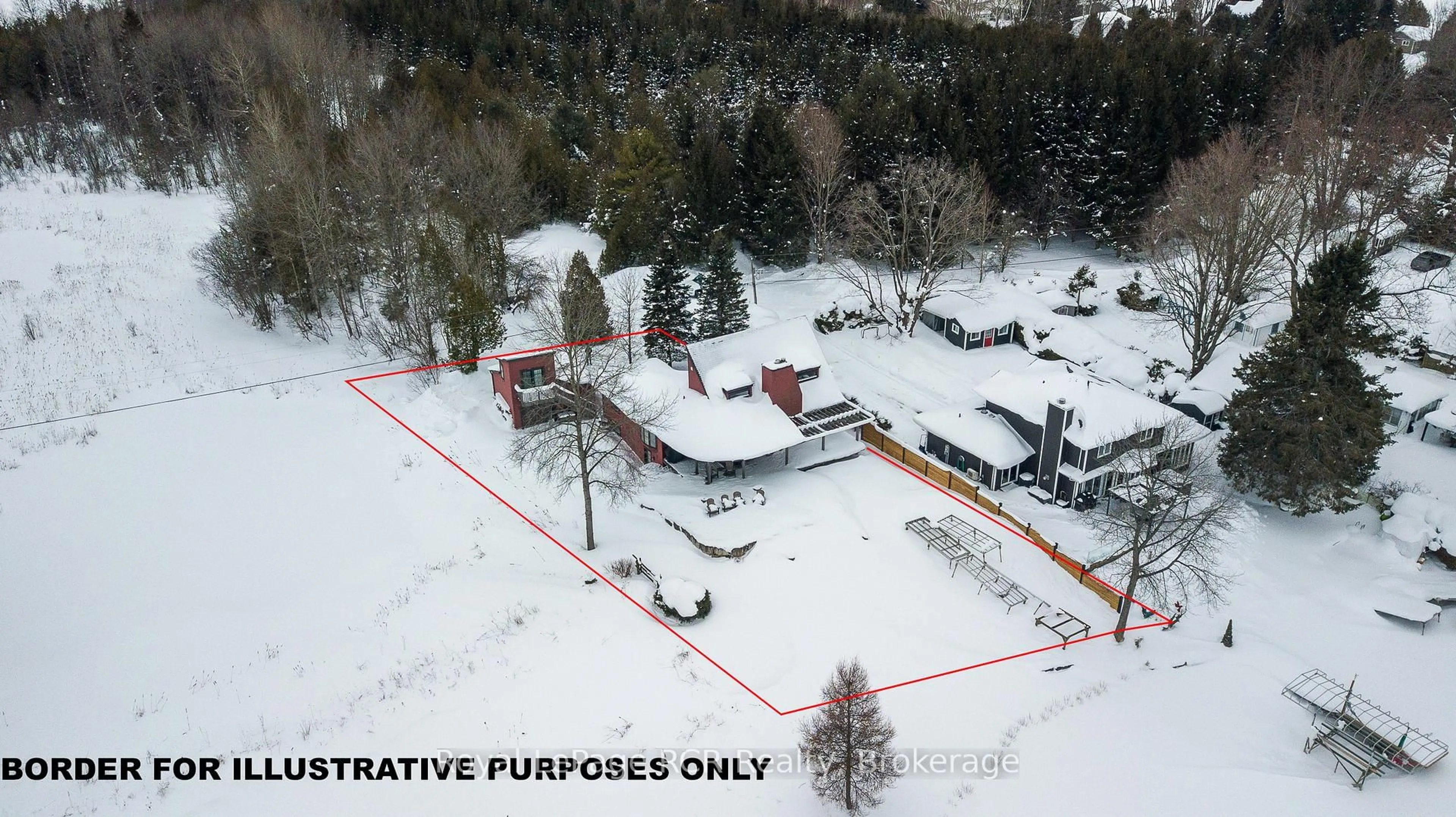 A pic from outside/outdoor area/front of a property/back of a property/a pic from drone, unknown for 109 Island View Dr, Grey Highlands Ontario N0C 1E0