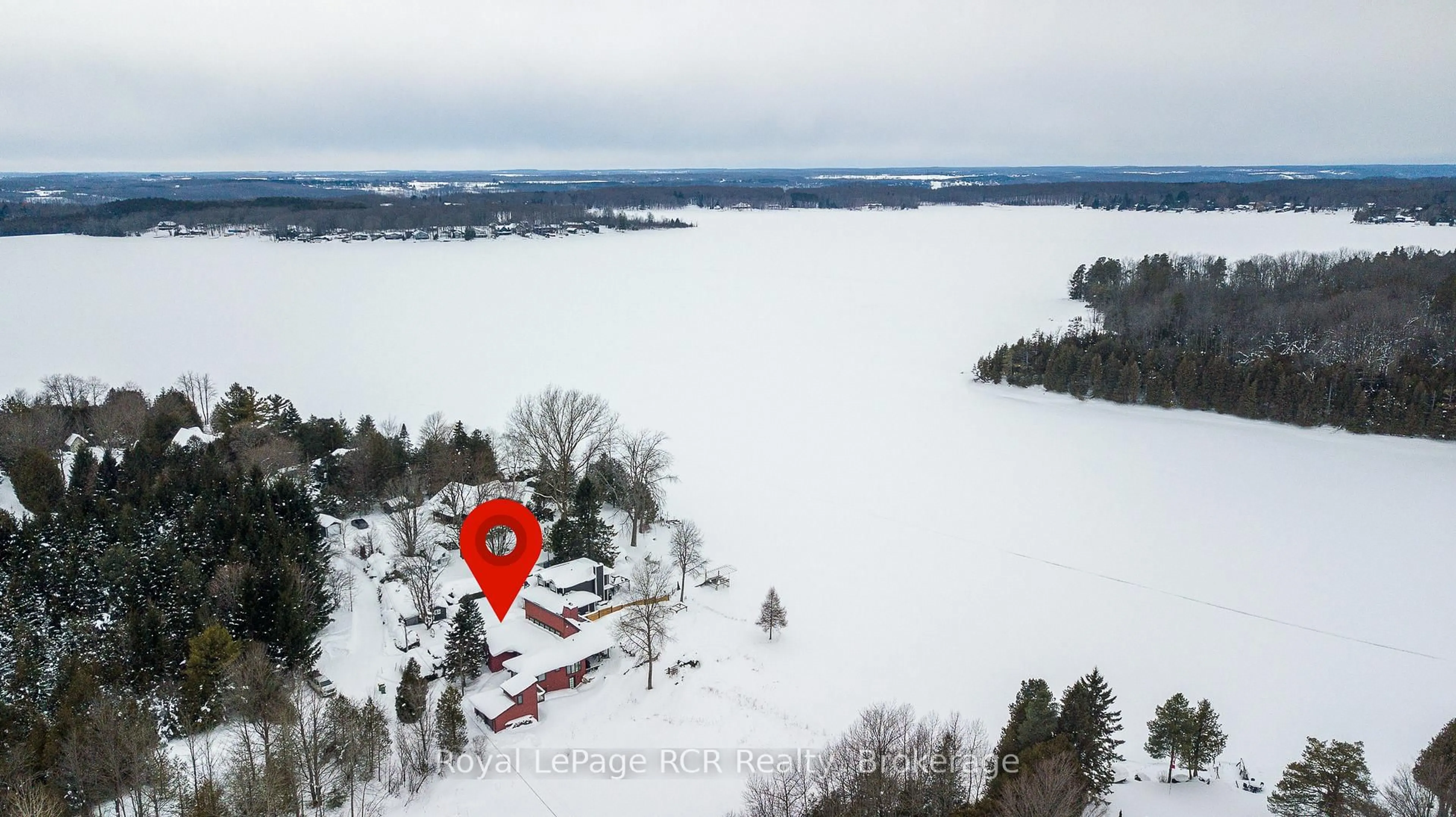 A pic from outside/outdoor area/front of a property/back of a property/a pic from drone, water/lake/river/ocean view for 109 Island View Dr, Grey Highlands Ontario N0C 1E0
