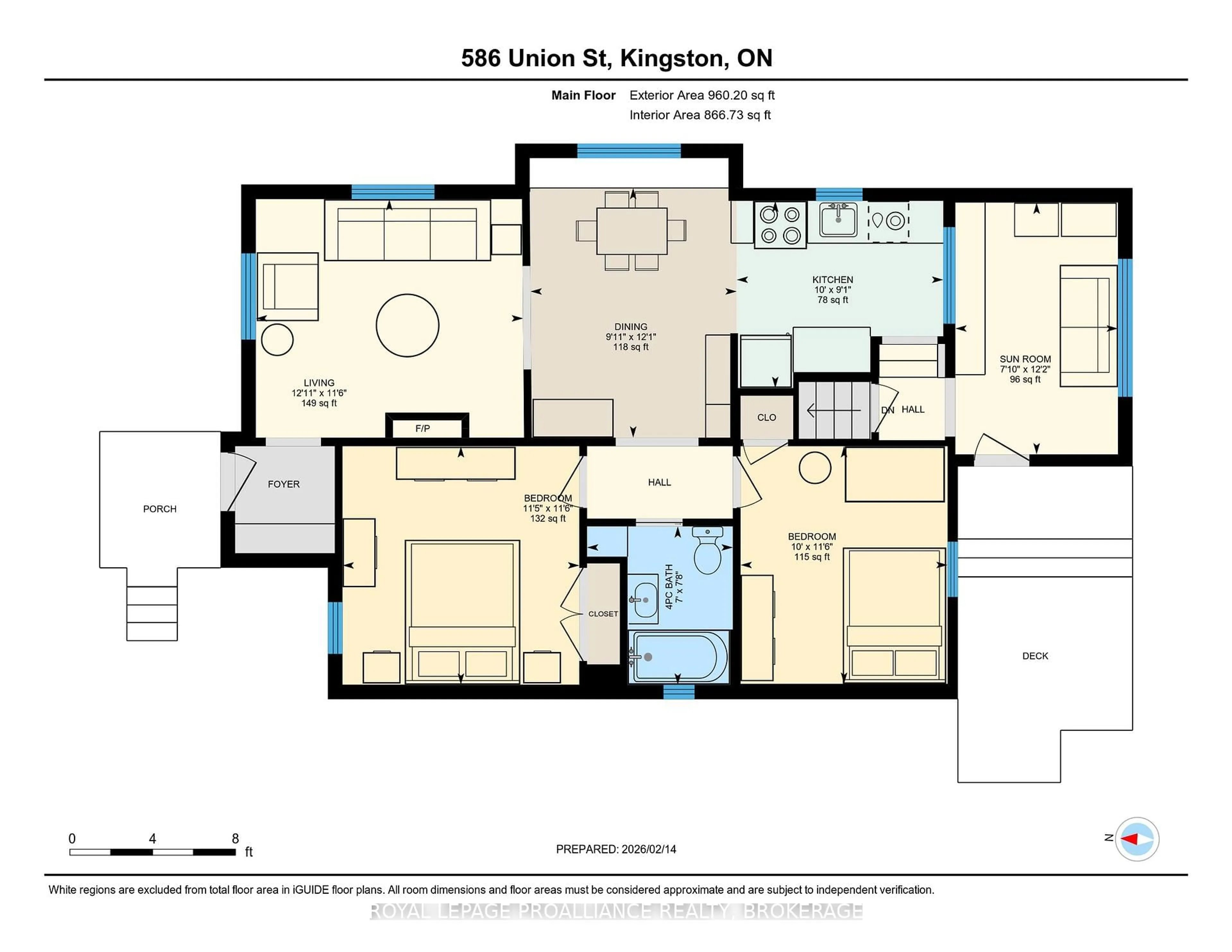 Floor plan for 586 Union St, Kingston Ontario K7M 2H4