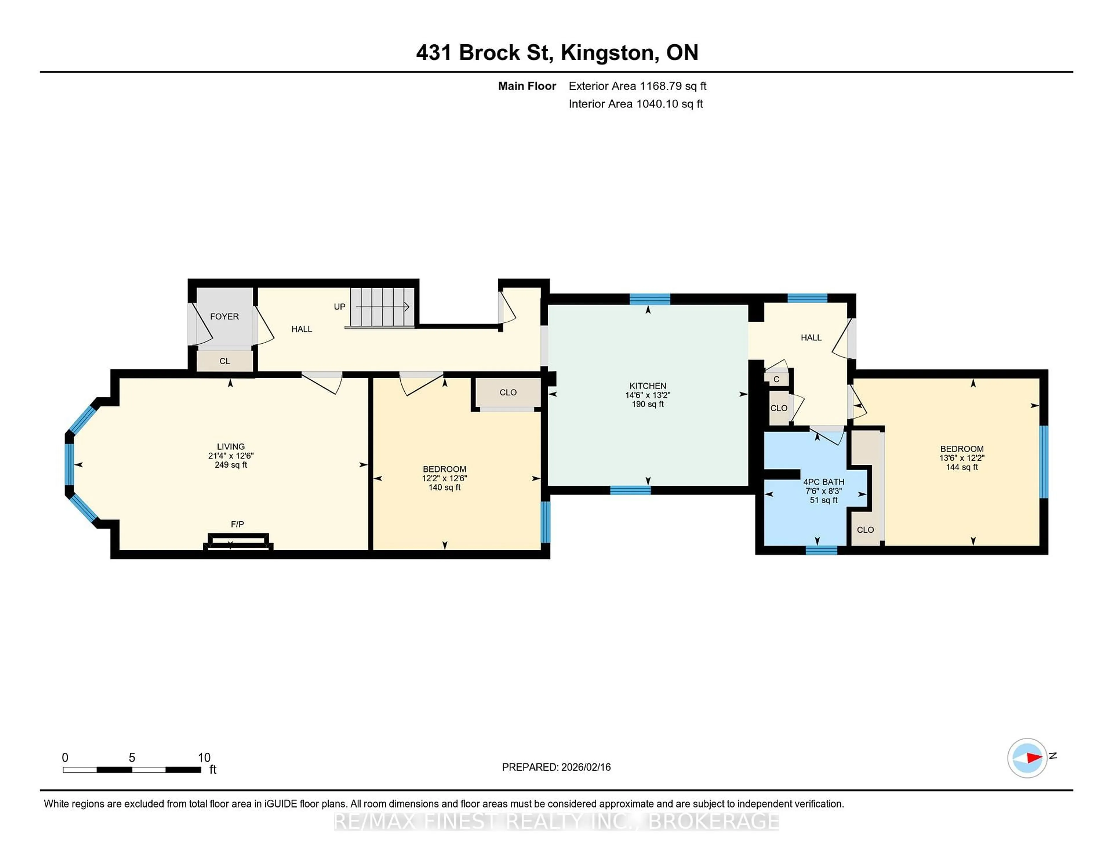 Floor plan for 431 BROCK St, Kingston Ontario K7L 1T5