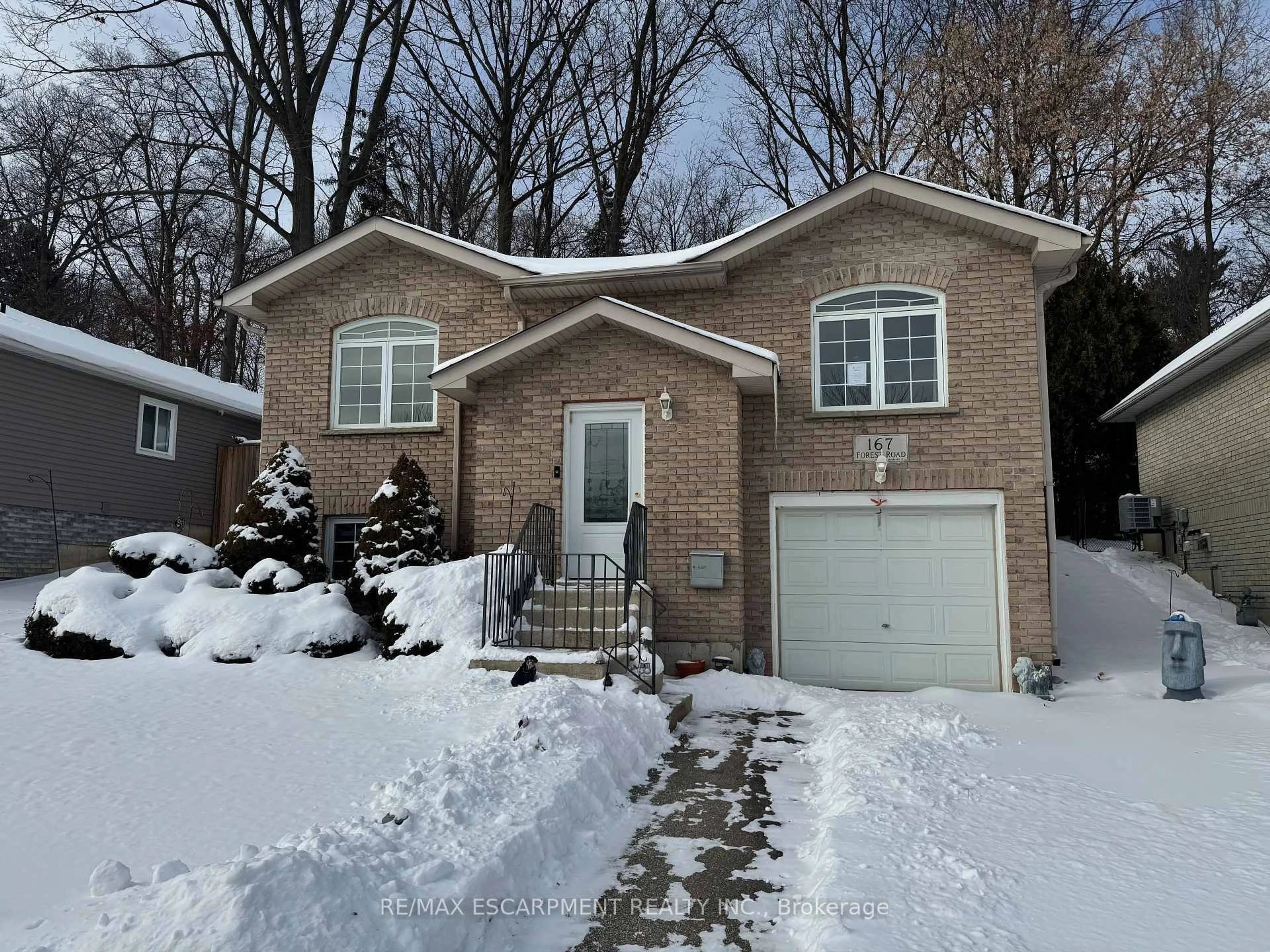 Home with brick exterior material, street for 167 Forest Rd, Brantford Ontario N3S 7L5