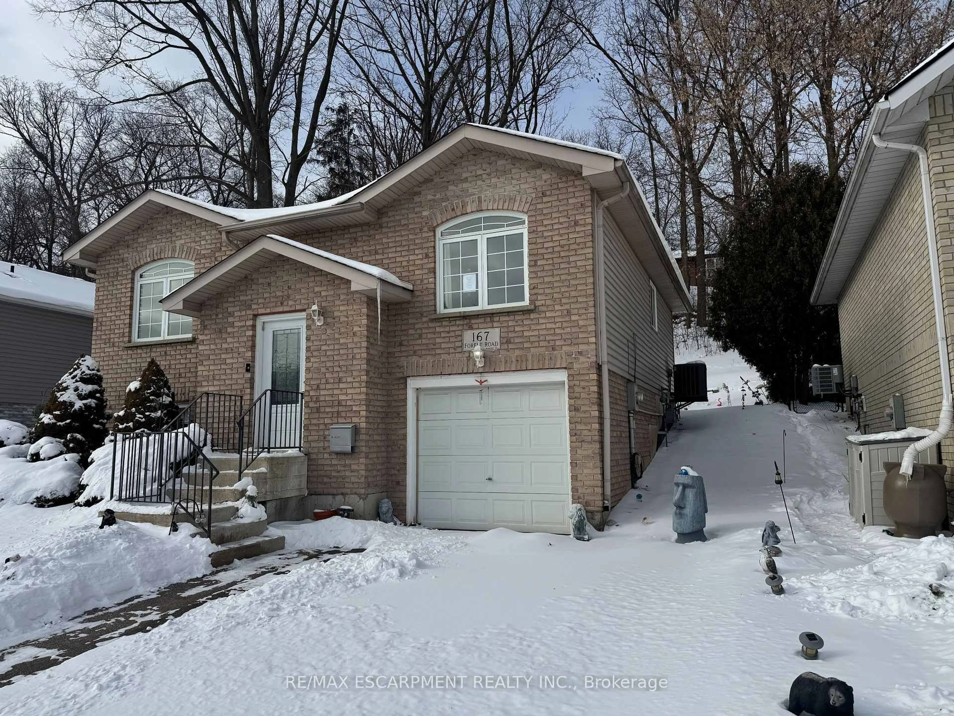 Home with brick exterior material, street for 167 Forest Rd, Brantford Ontario N3S 7L5