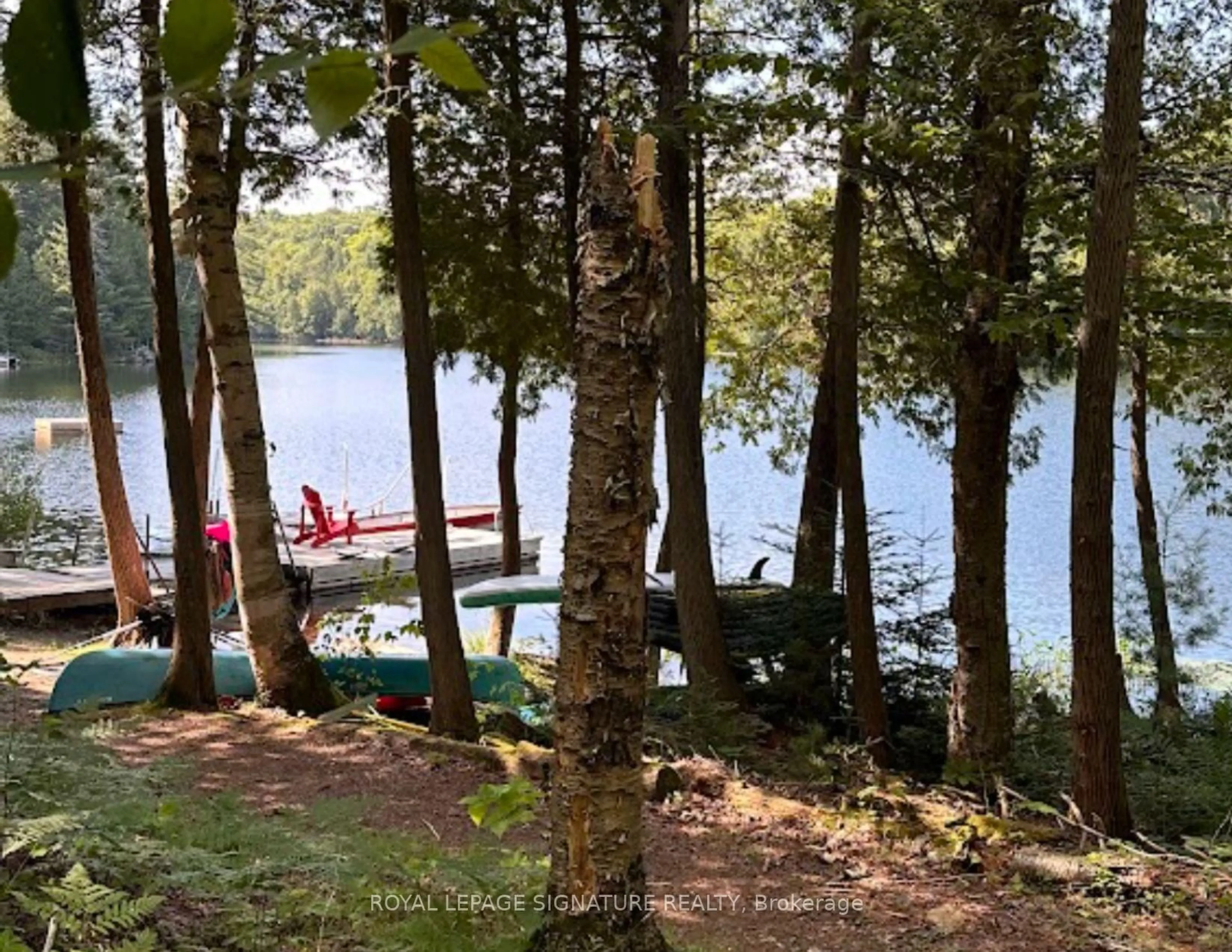 A pic from outside/outdoor area/front of a property/back of a property/a pic from drone, water/lake/river/ocean view for 613 Long Lake Rd, Perry Ontario P0A 1R0