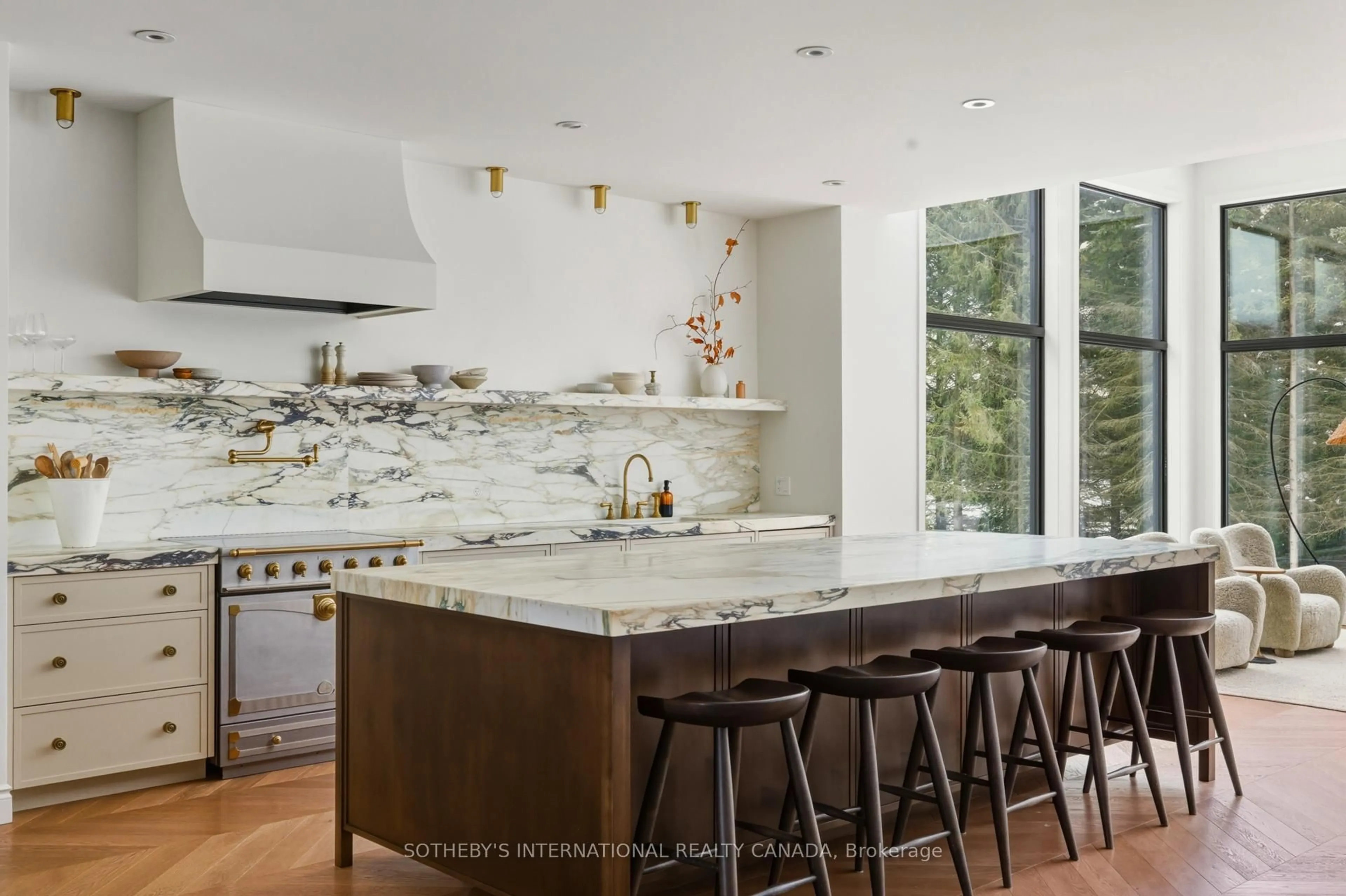 Contemporary kitchen, ceramic/tile floor for 4640 Nassagaweya-Puslinch Townline, Puslinch Ontario L0P 1J0