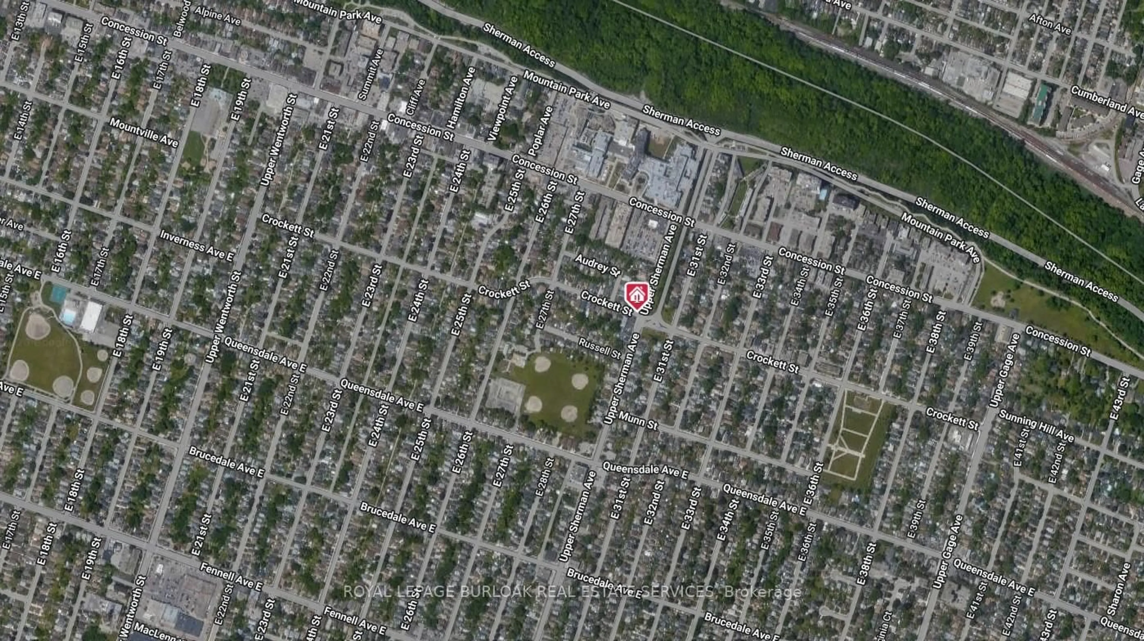 Picture of a map for 194 Crockett St, Hamilton Ontario L8V 1H2