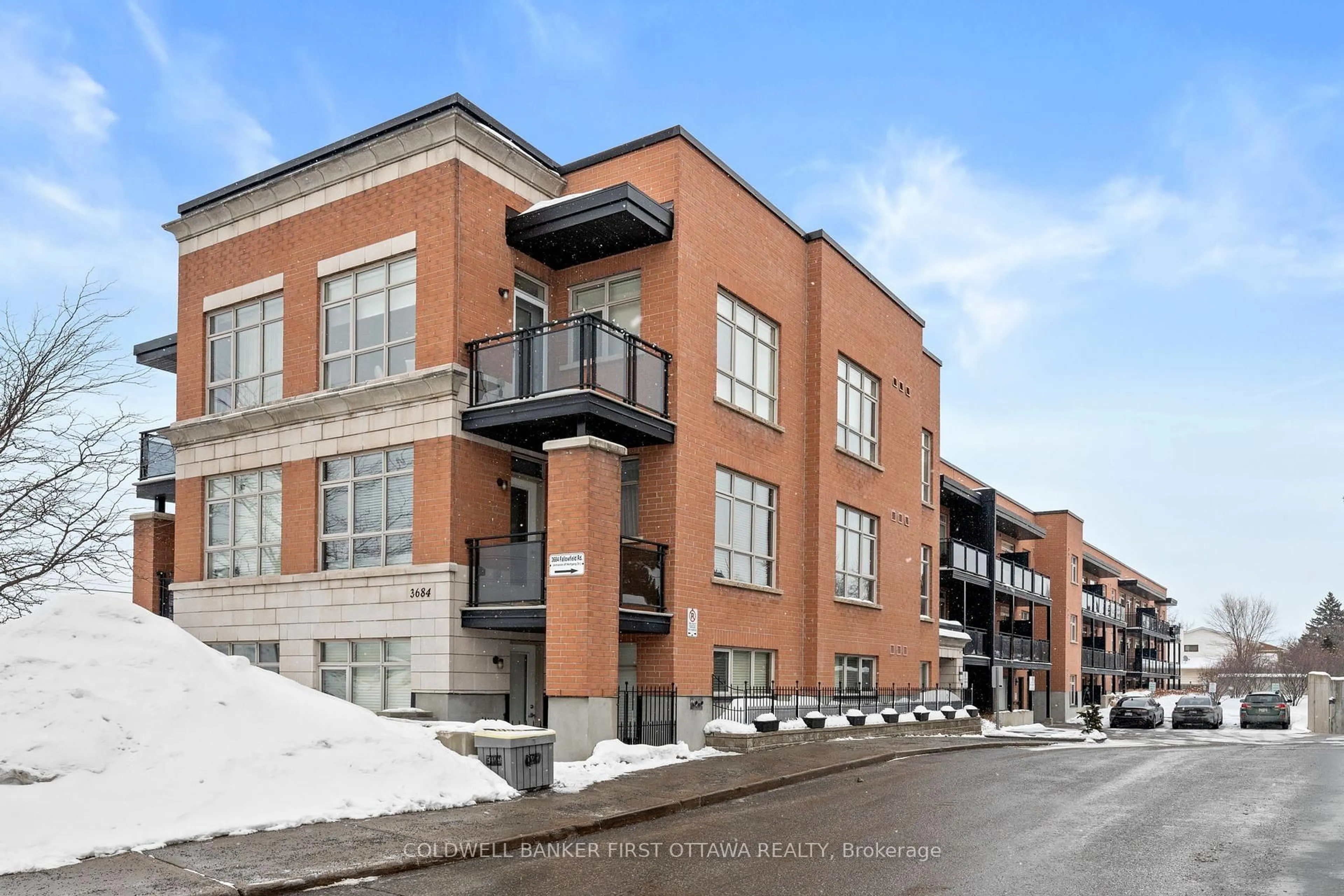 Home with brick exterior material, street for 3684 Fallowfield Rd #204, Ottawa Ontario K2J 2J1