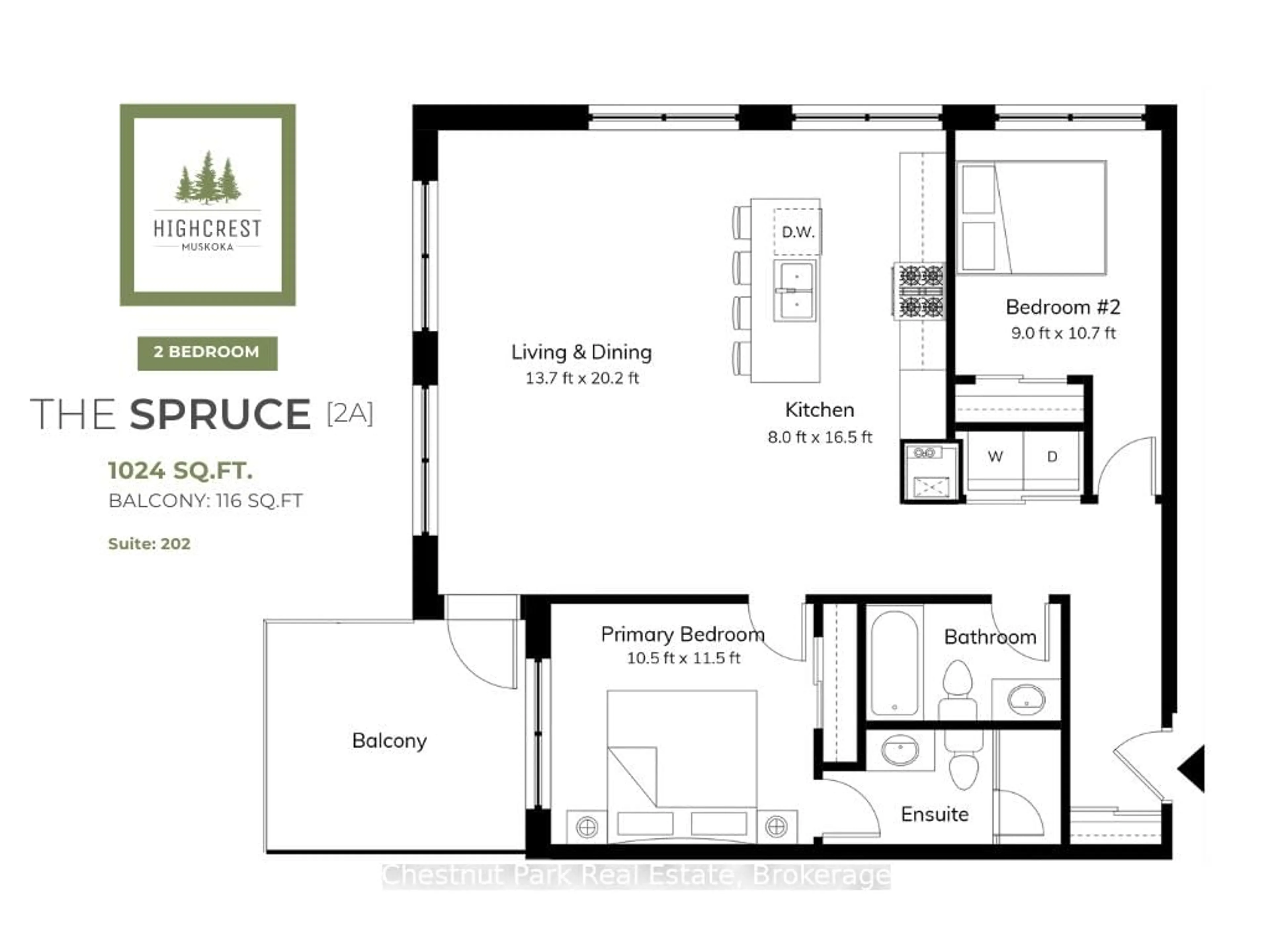 Floor plan for 15 PINE NEEDLE Way #202, Huntsville Ontario P1H 0G4