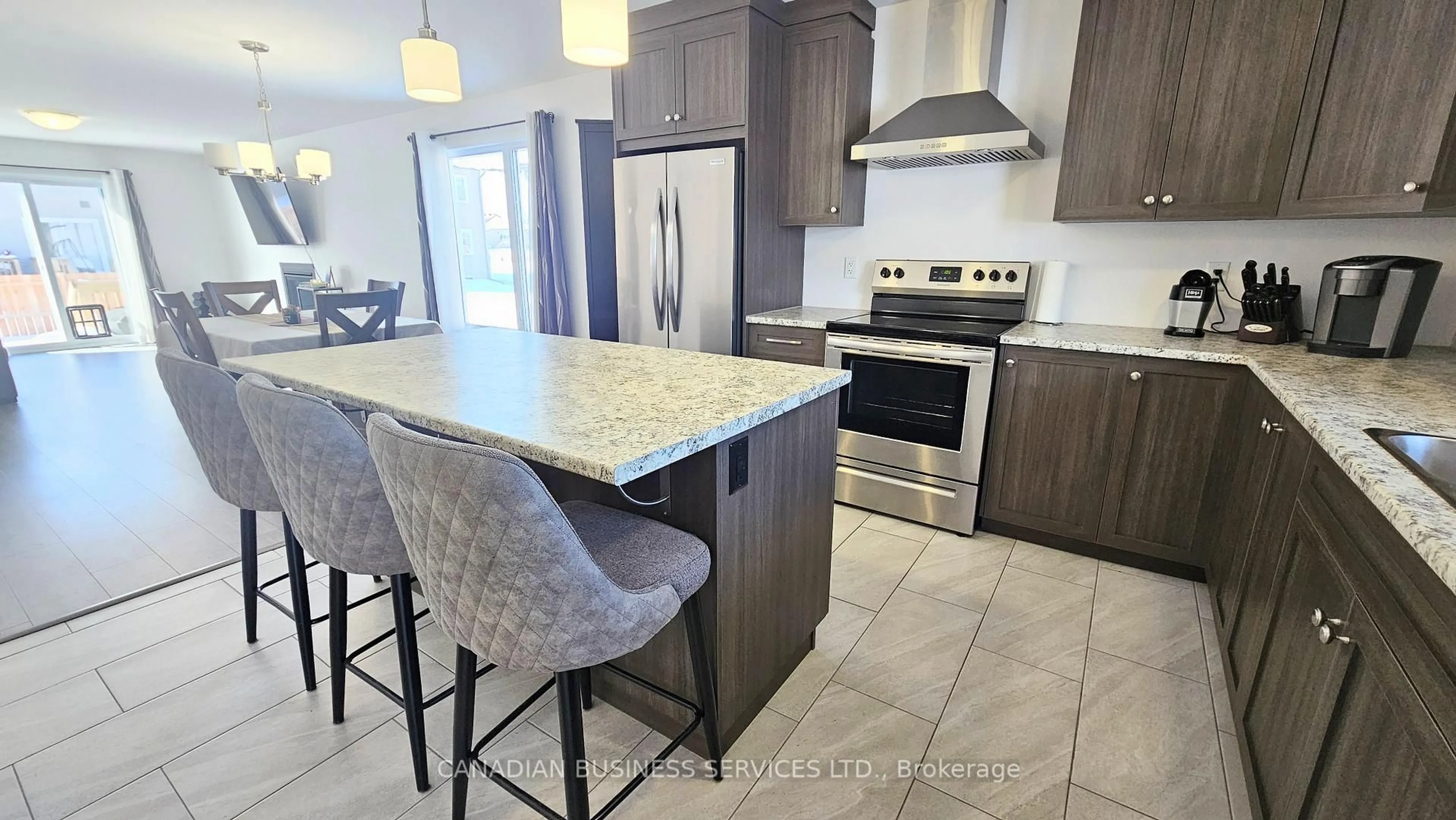 Open concept kitchen, ceramic/tile floor for 134 Giroux St, The Nation Ontario K0A 2M0