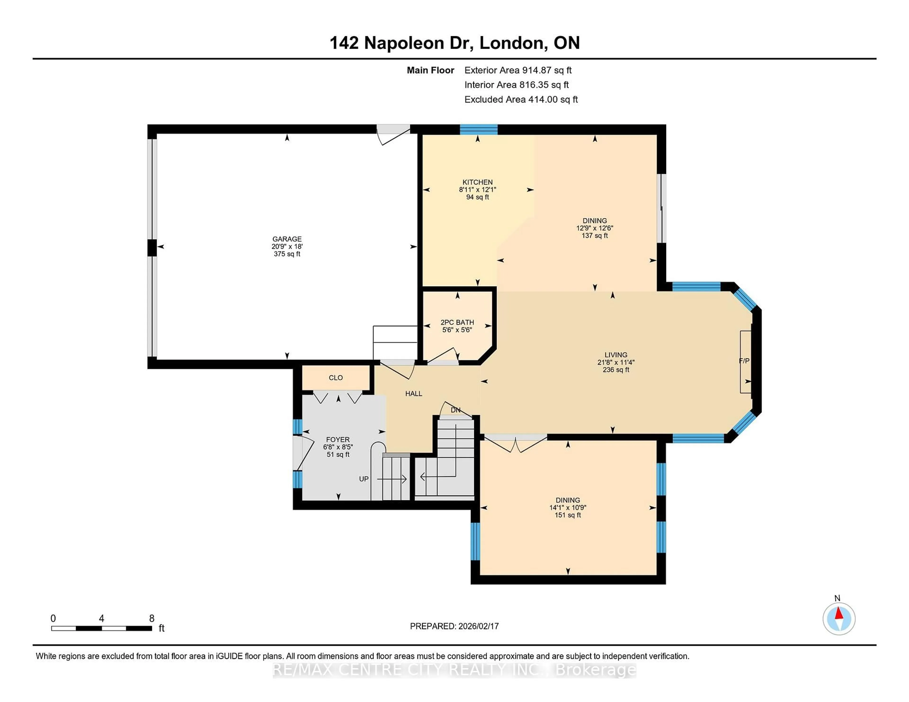 Floor plan for 142 Napoleon Dr, London East Ontario N5V 4B1