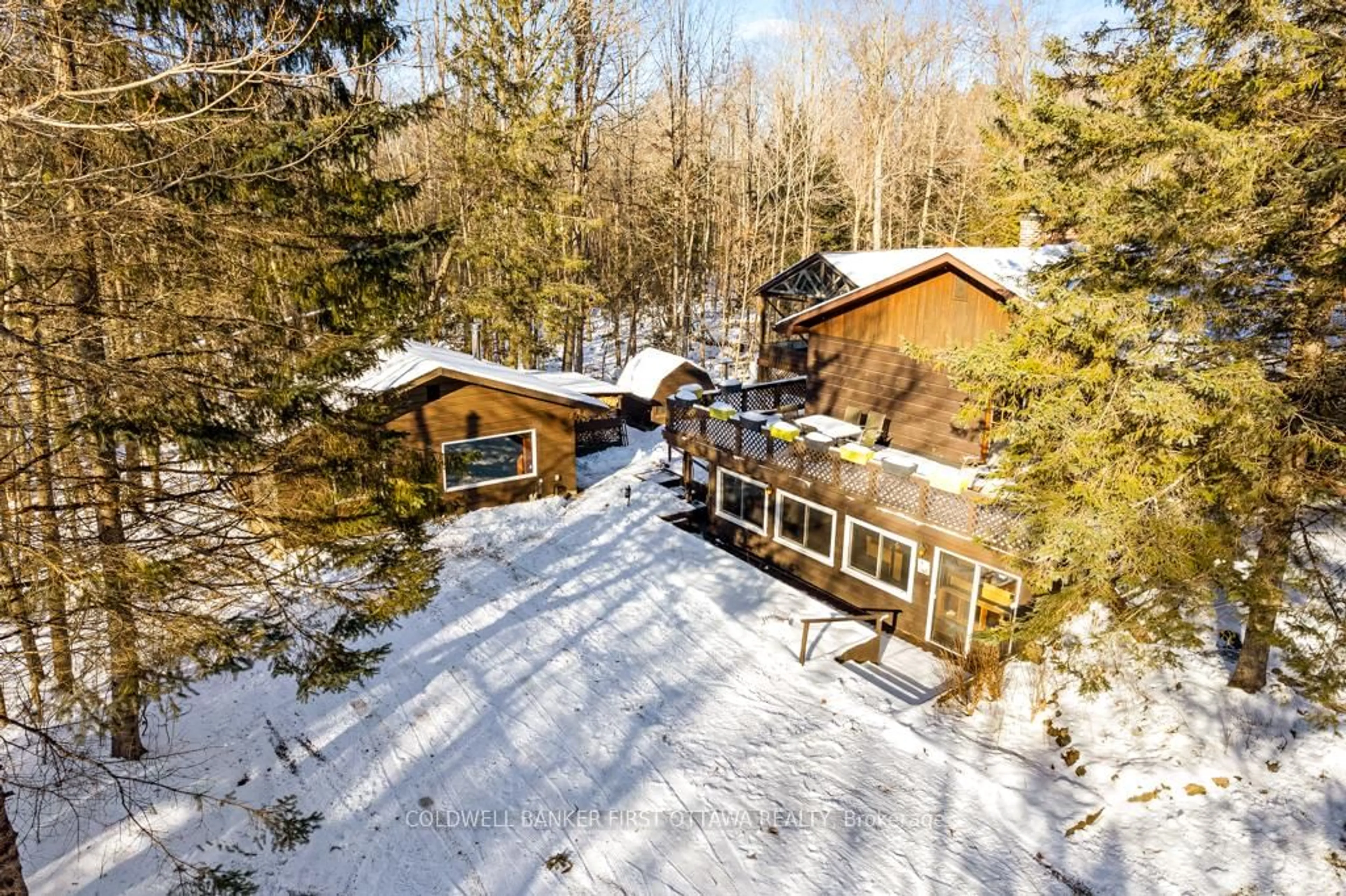 A pic from outside/outdoor area/front of a property/back of a property/a pic from drone, forest/trees view for 1102 EBBS BAY Rd, Carleton Place Ontario K7C 0C5