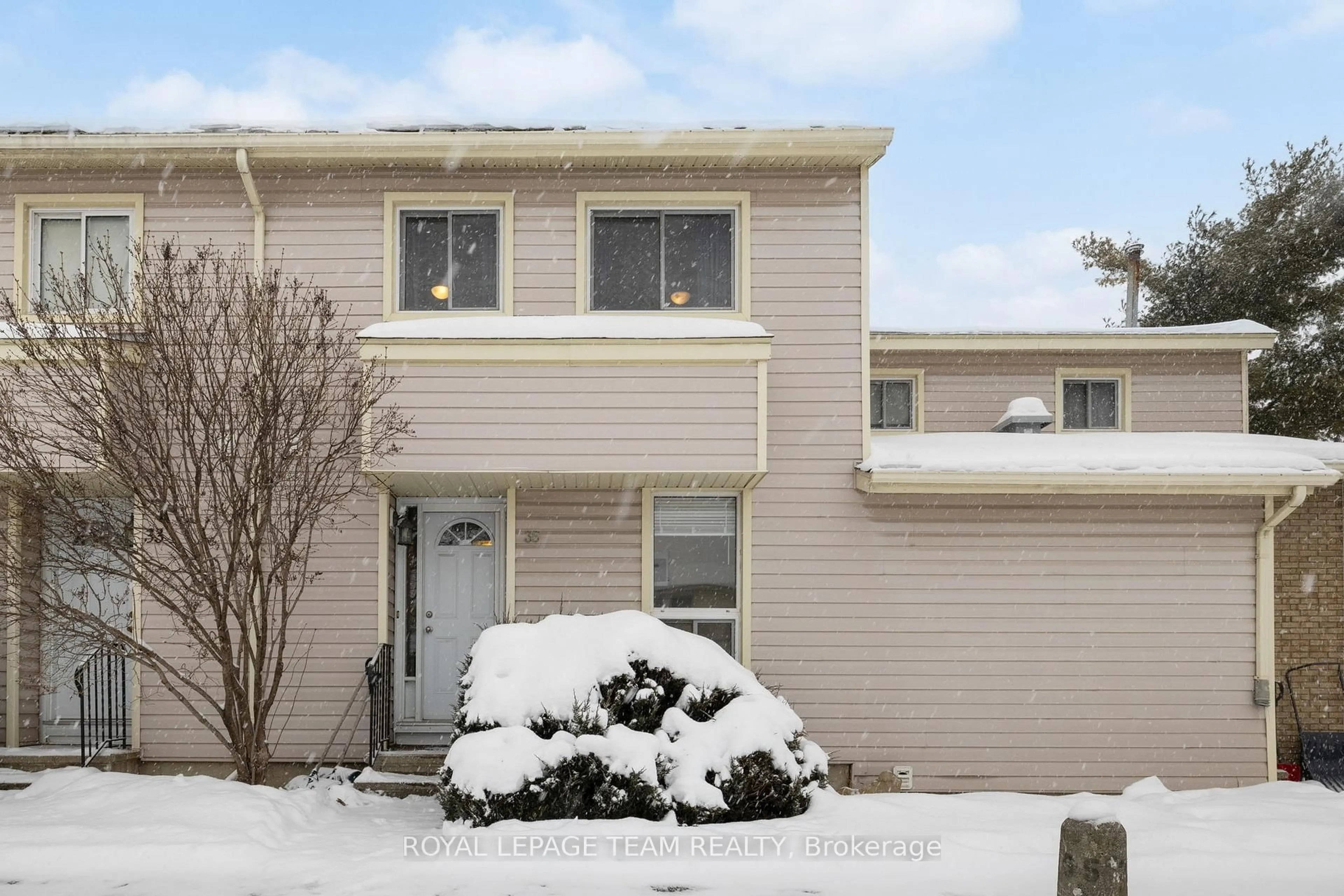 Home with vinyl exterior material, street for 35 Malvern Dr, Ottawa Ontario K2J 1M8