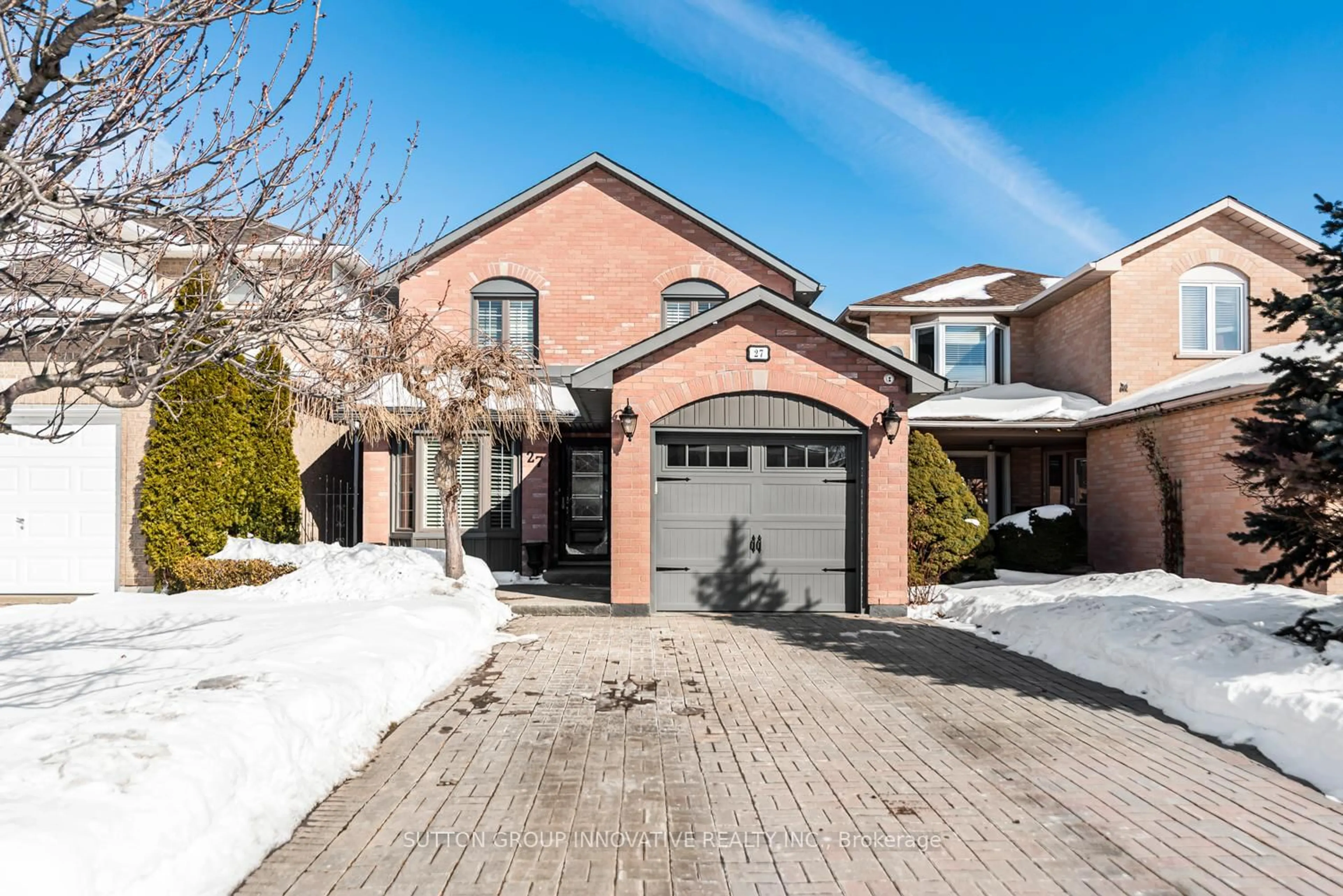 Home with brick exterior material, street for 27 Beaverton Dr, Hamilton Ontario L8W 3K9