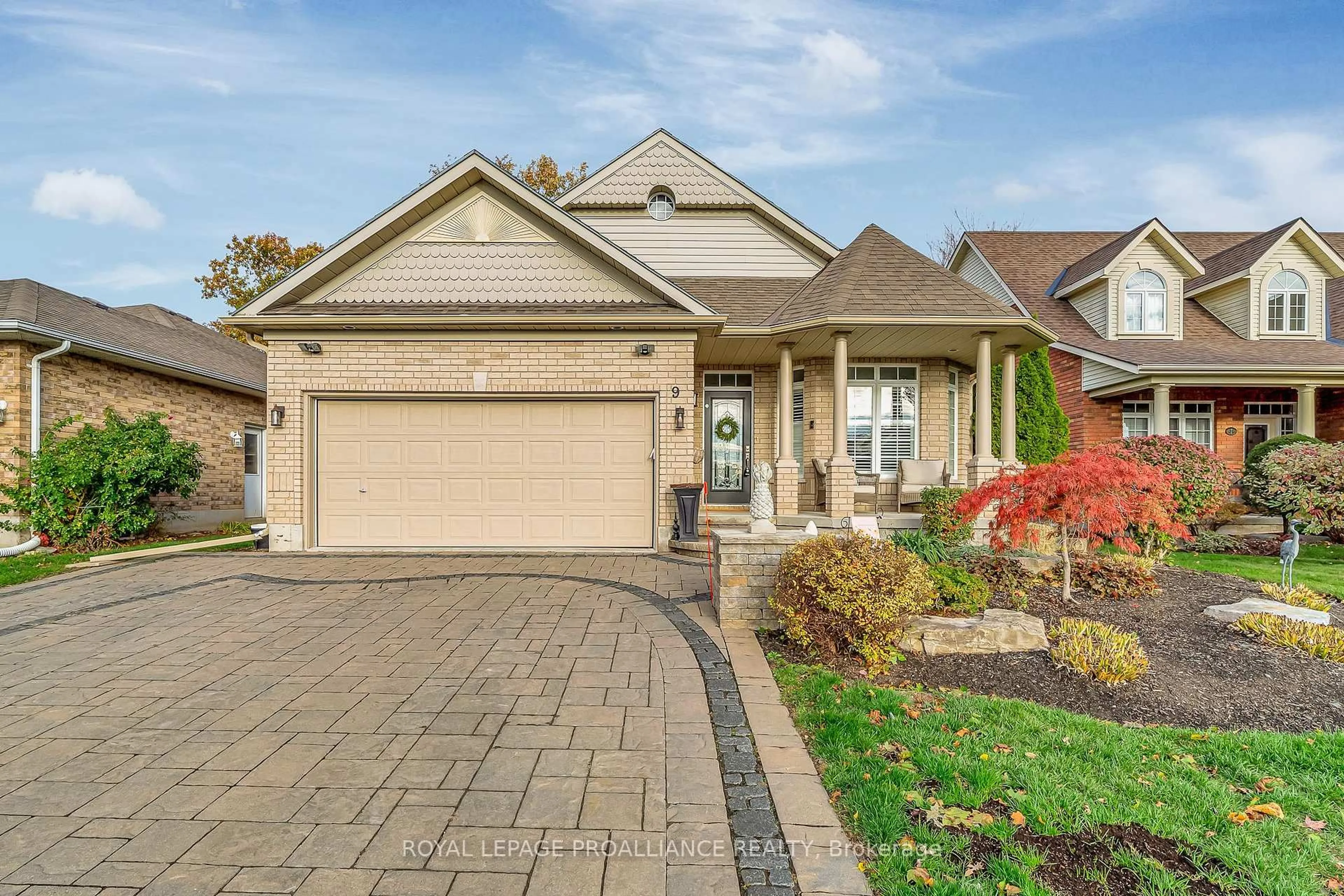 Home with brick exterior material, street for 9 Spruce Gdns, Belleville Ontario K8N 5W3