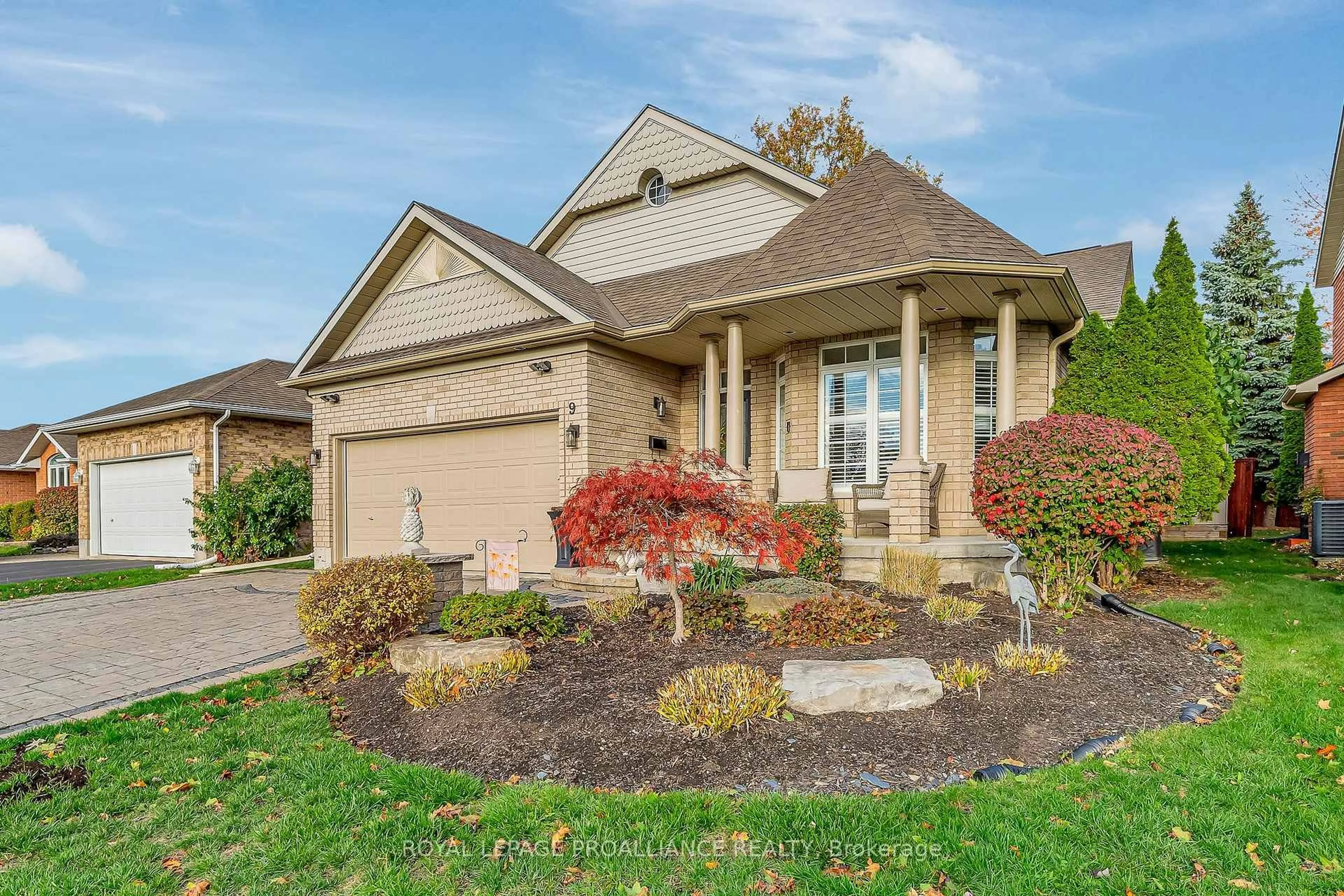 Home with brick exterior material, street for 9 Spruce Gdns, Belleville Ontario K8N 5W3