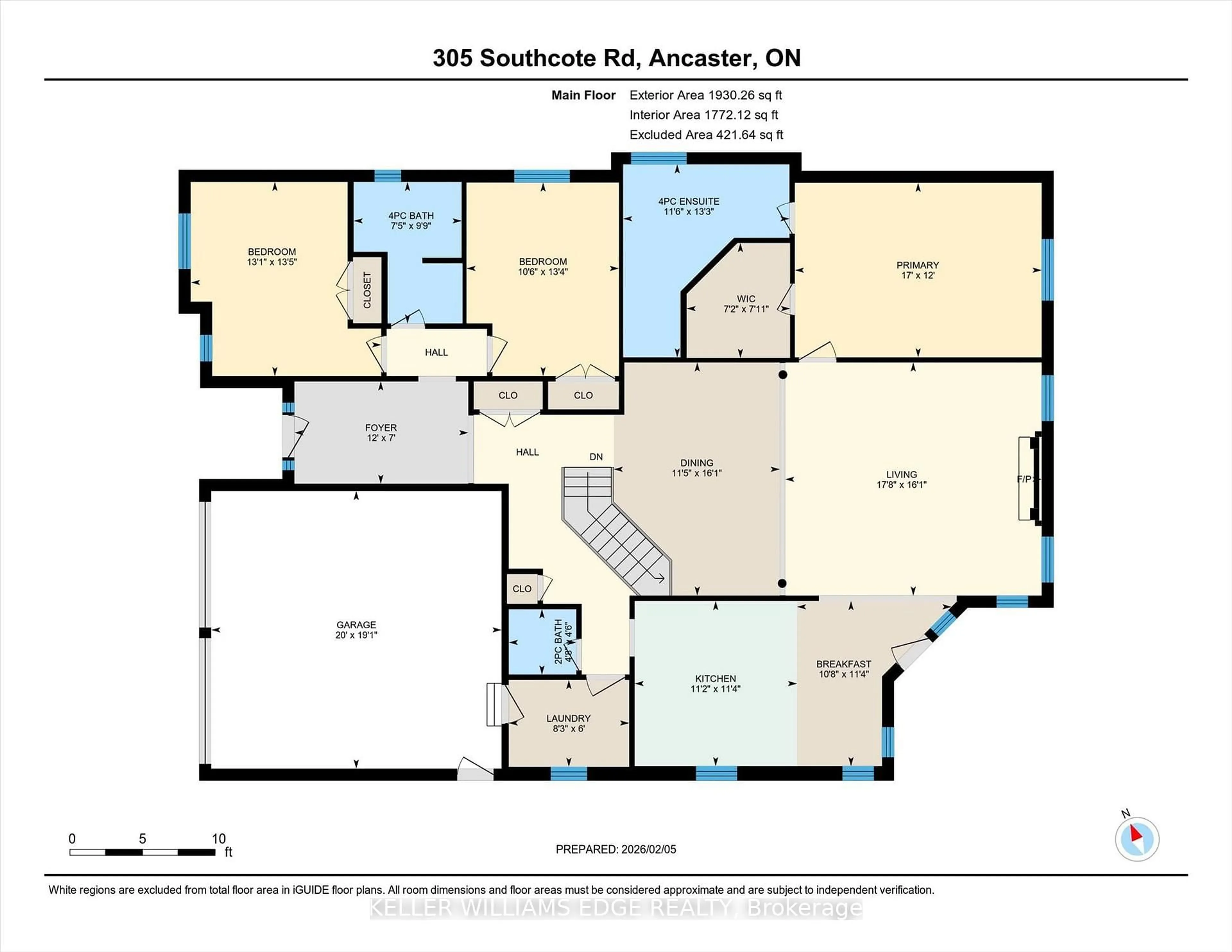 Floor plan for 305 Southcote Dr, Hamilton Ontario L9G 5C4