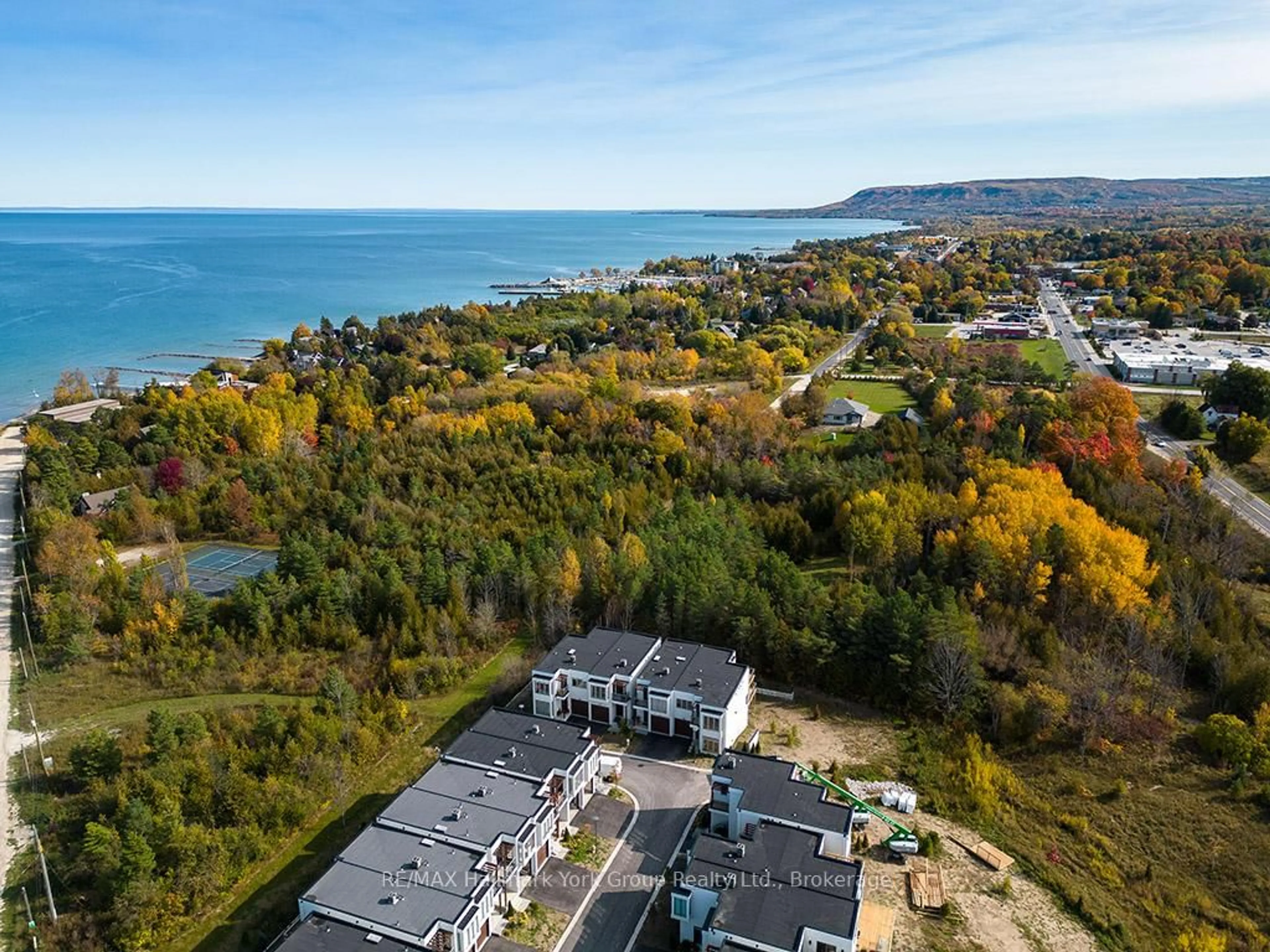 A pic from outside/outdoor area/front of a property/back of a property/a pic from drone, water/lake/river/ocean view for 23 Waterview Lane, Blue Mountains Ontario N0H 2P0