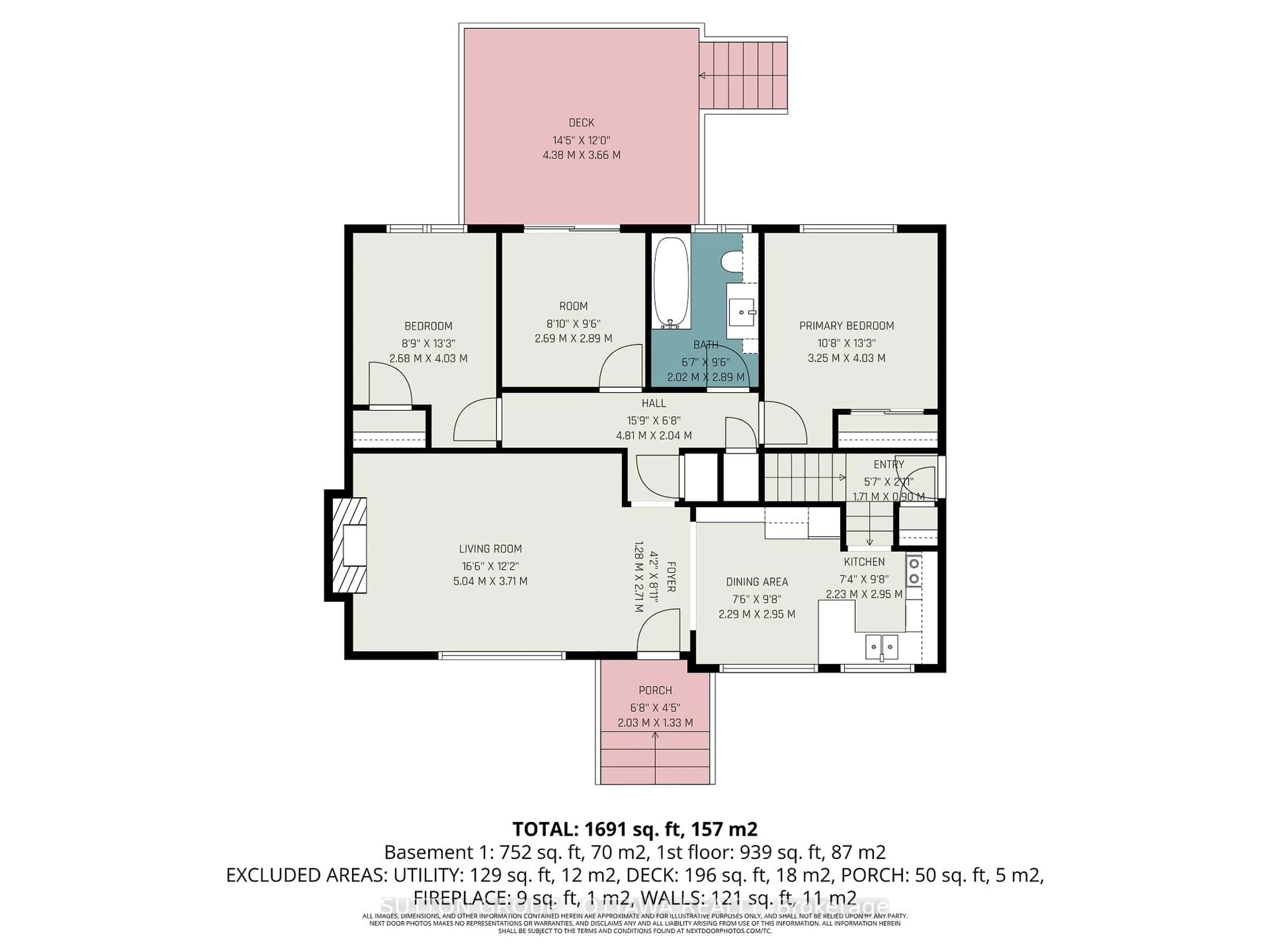 Floor plan for 816 Cartier Blvd, Hawkesbury Ontario K6A 1W7