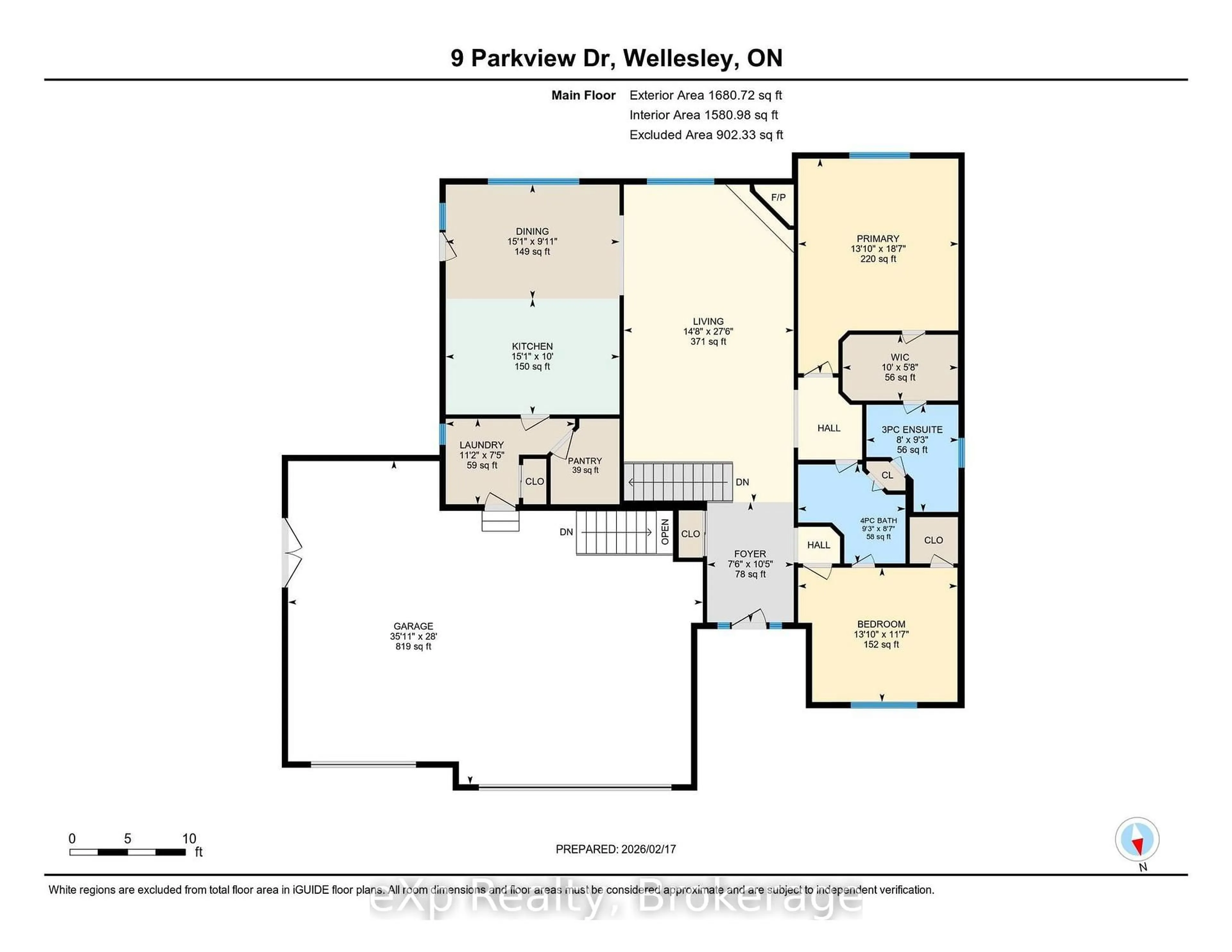 Floor plan for 9 Parkview Dr, Wellesley Ontario N0B 2T0