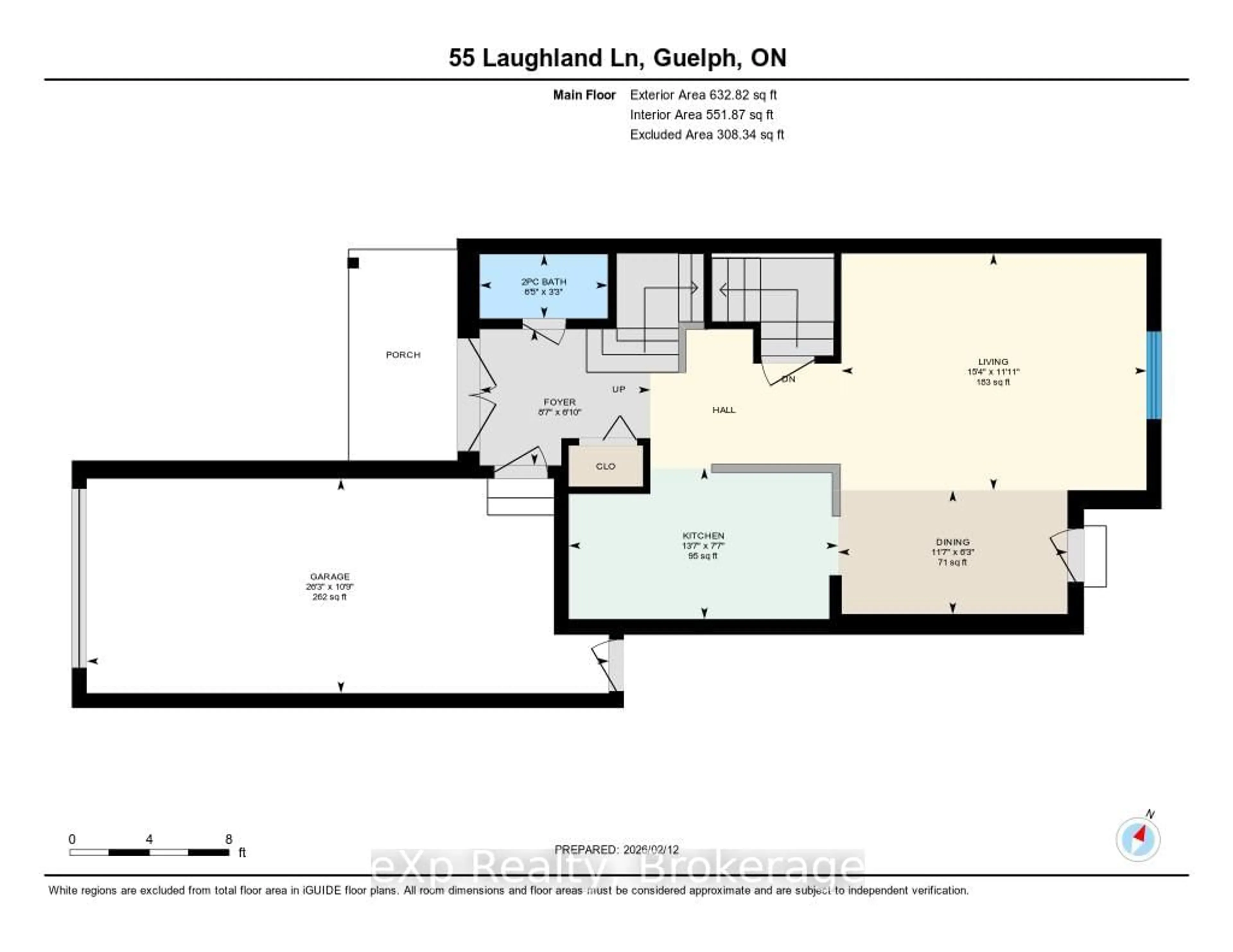 Floor plan for 55 Laughland Lane, Guelph Ontario N1L 0C9