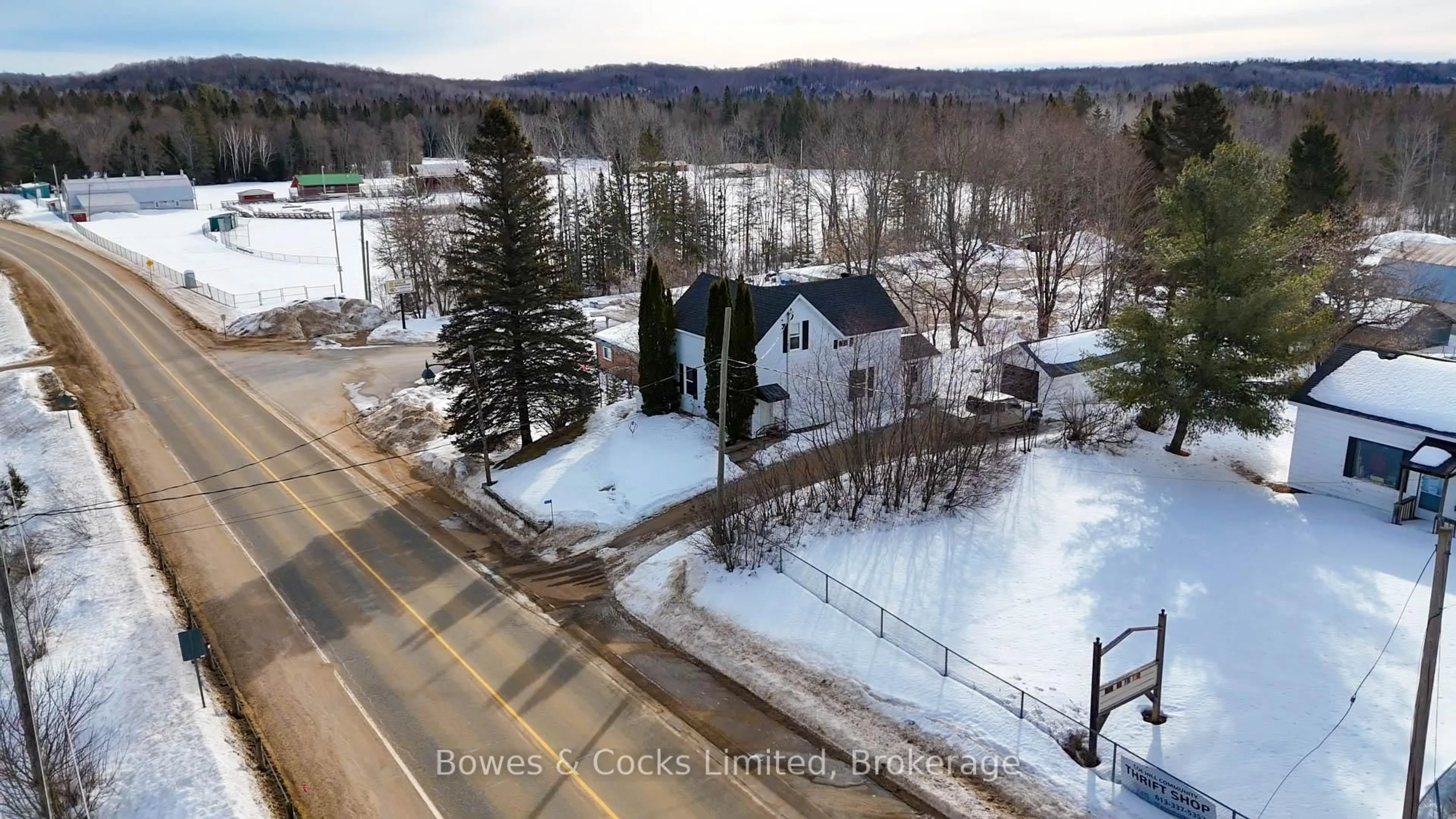 A pic from outside/outdoor area/front of a property/back of a property/a pic from drone, unknown for 5635 Highway 620, Coe Hill Ontario K0L 1P0