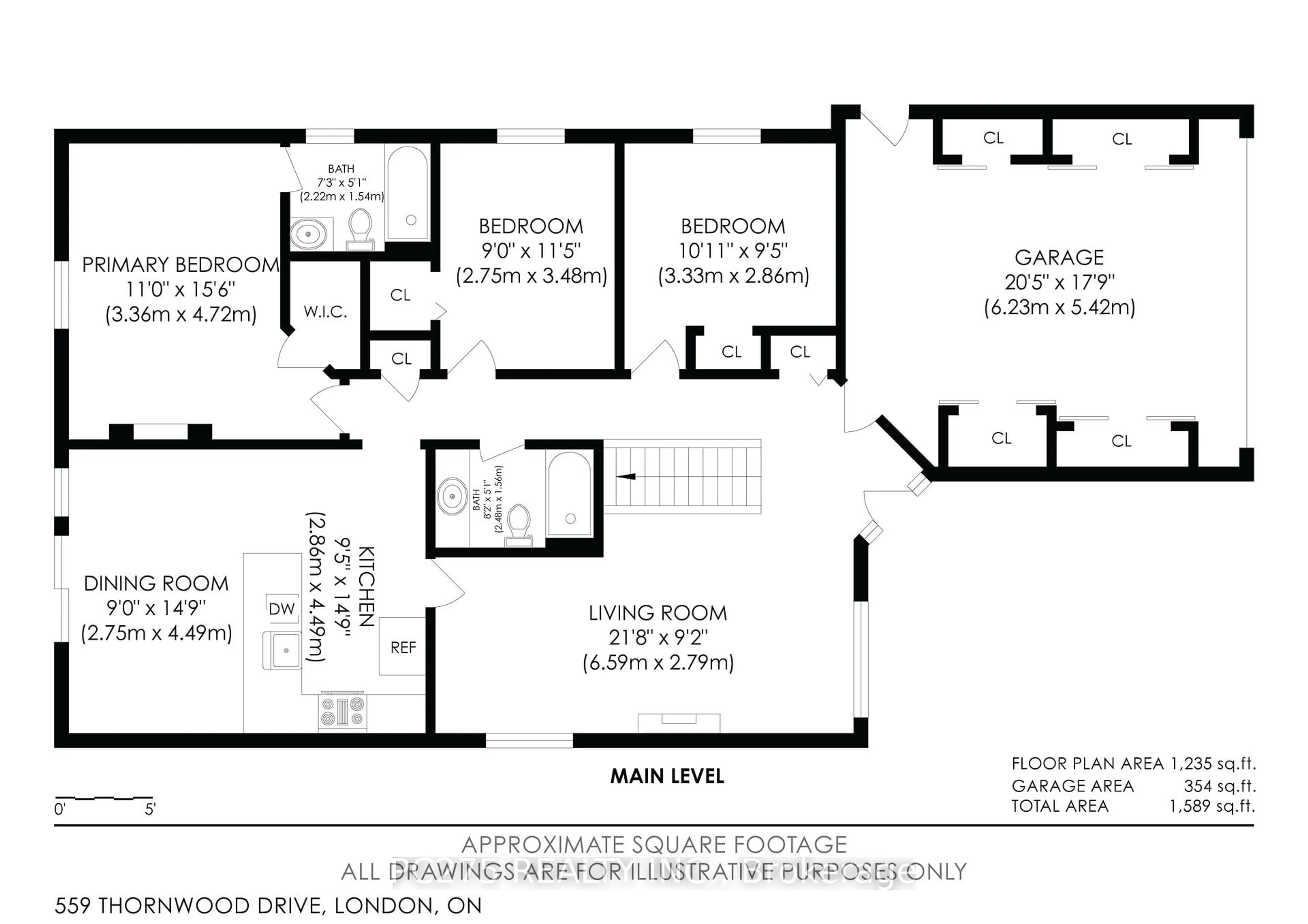 Floor plan for 559 Thornwood Dr, London North Ontario N6H 5S5