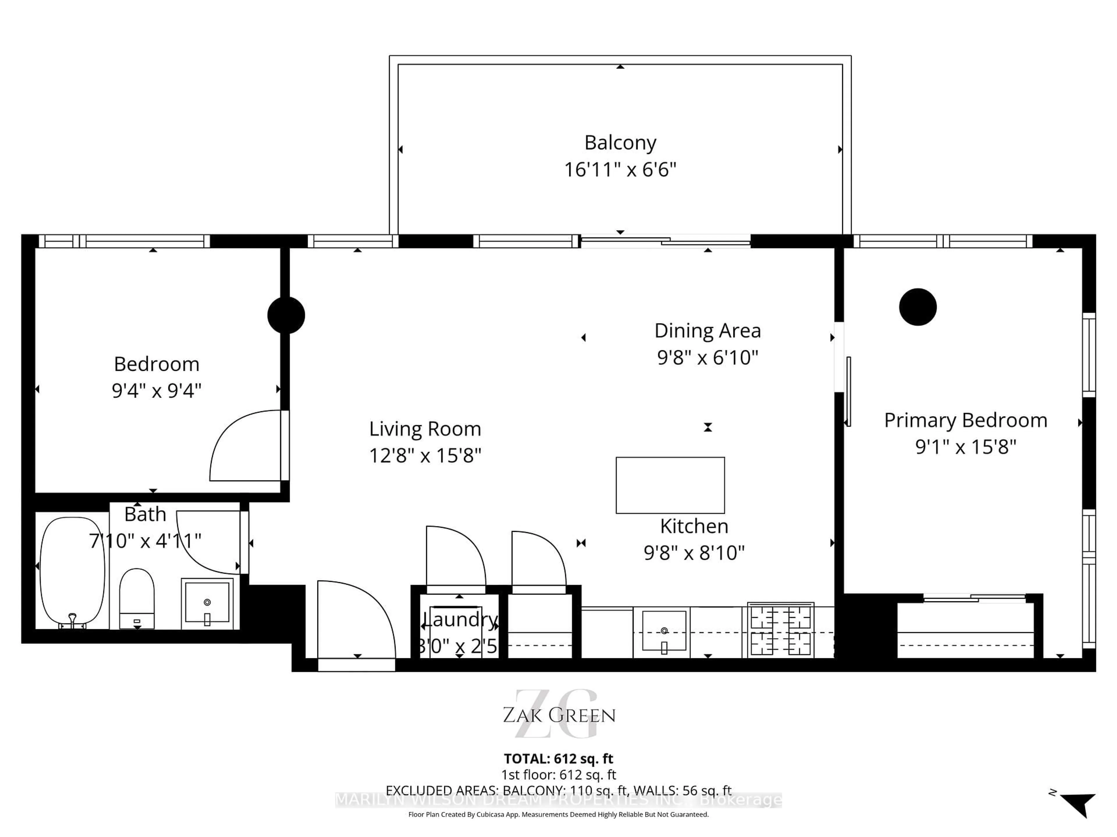 Floor plan for 203 Catherine St #1701, Ottawa Ontario K2P 1J5