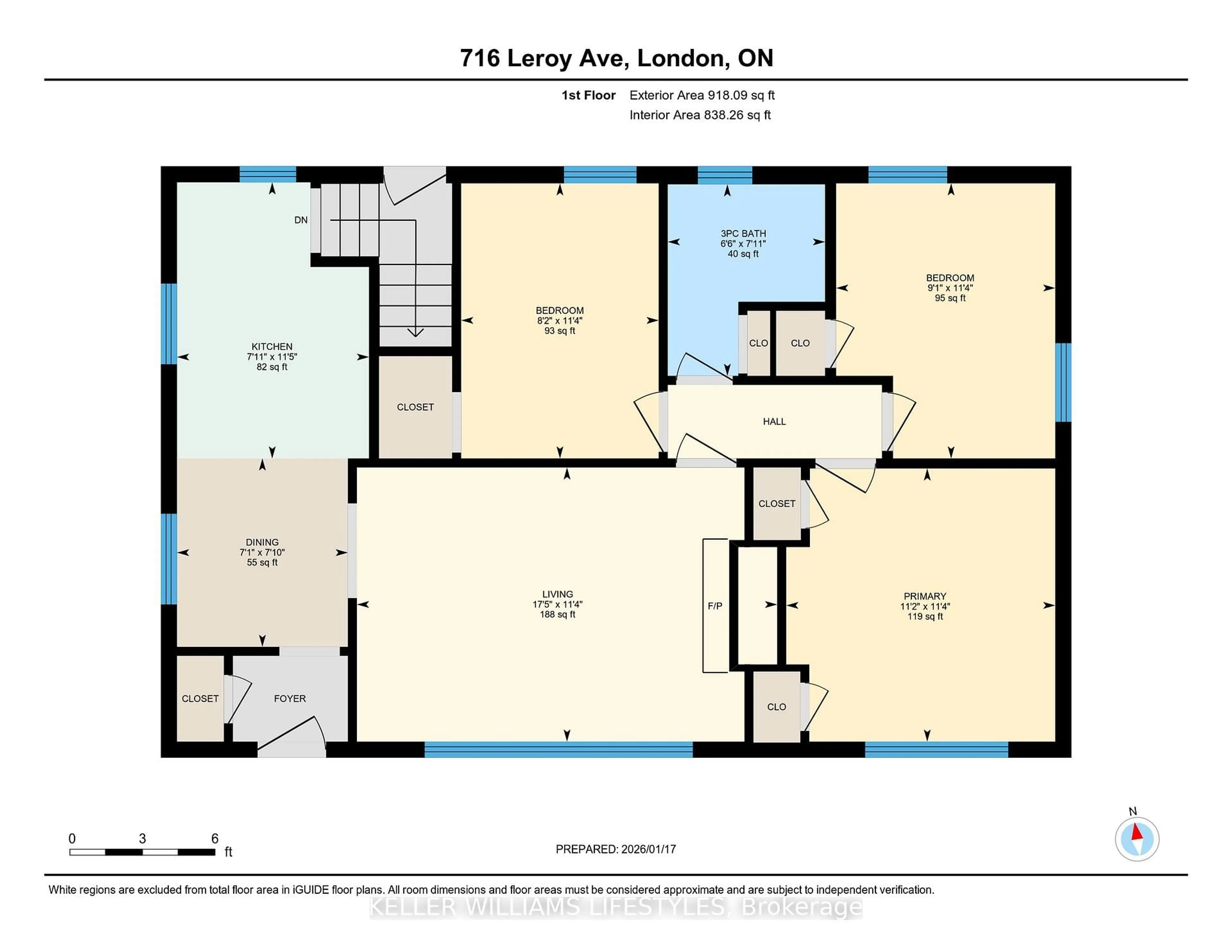 Floor plan for 716 Leroy Ave, London East Ontario N5Y 4G5
