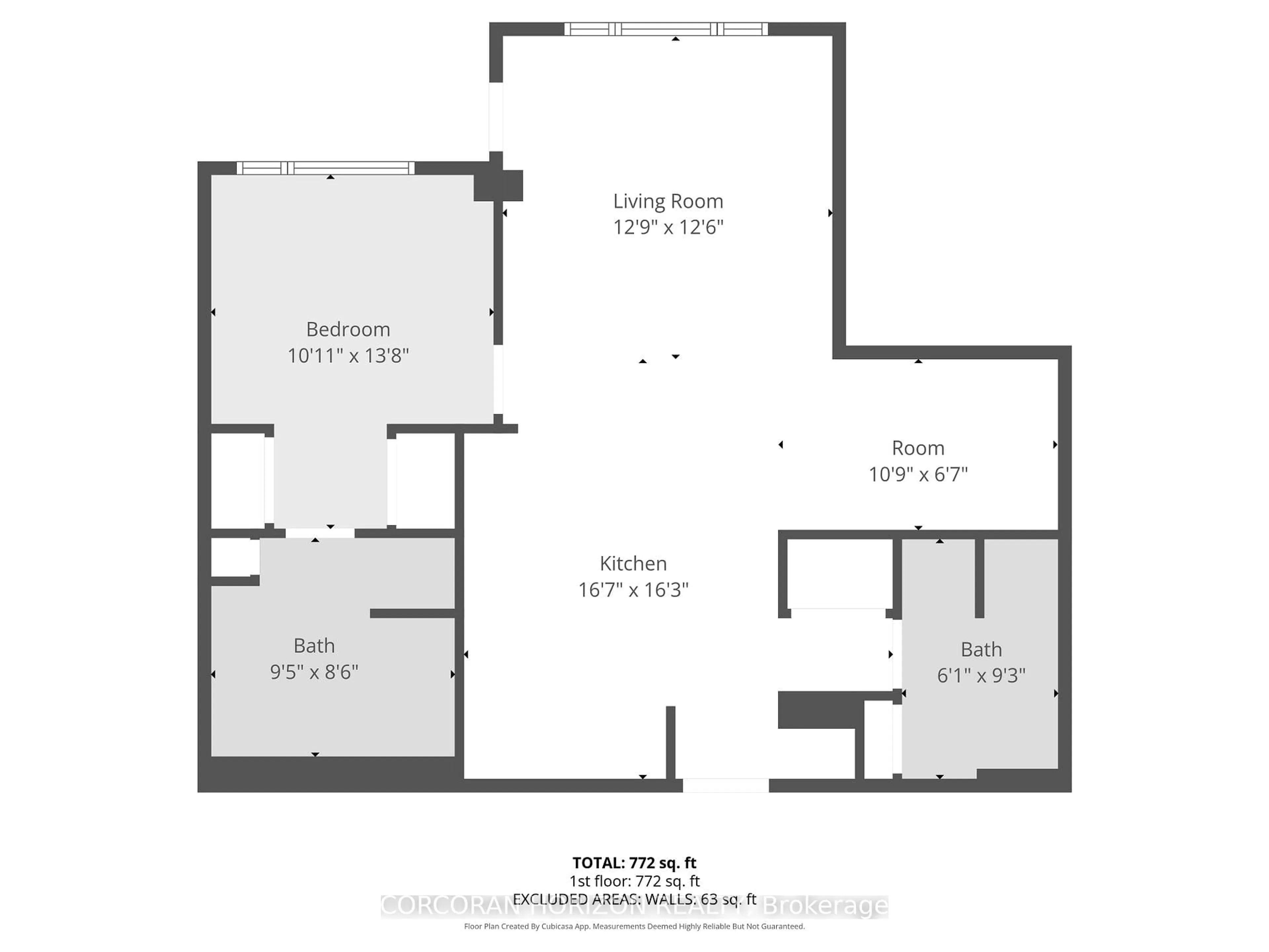 Floor plan for 191 King St #803, Kitchener Ontario N2L 0A5