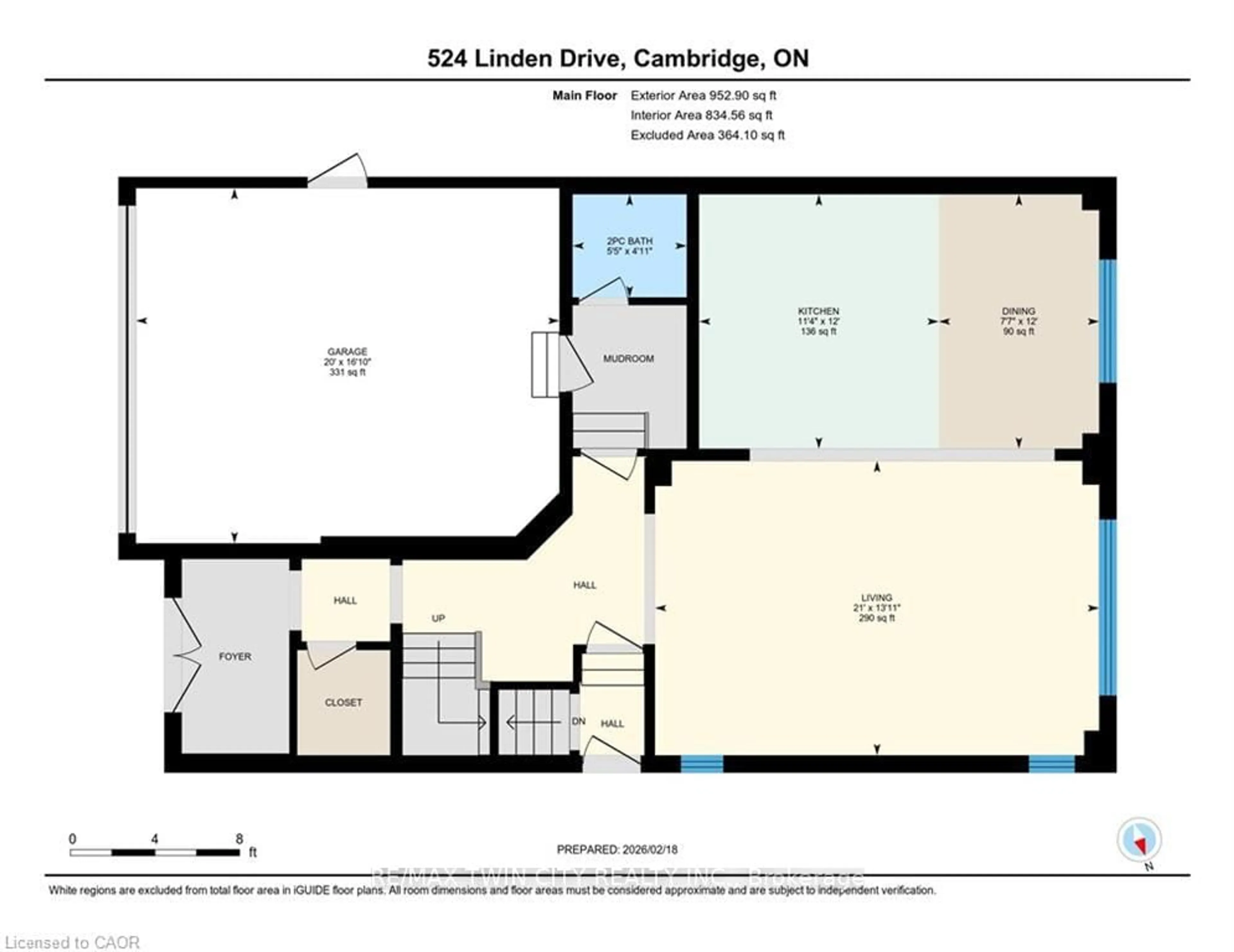 Floor plan for 524 LINDEN Dr, Cambridge Ontario N3H 5L5