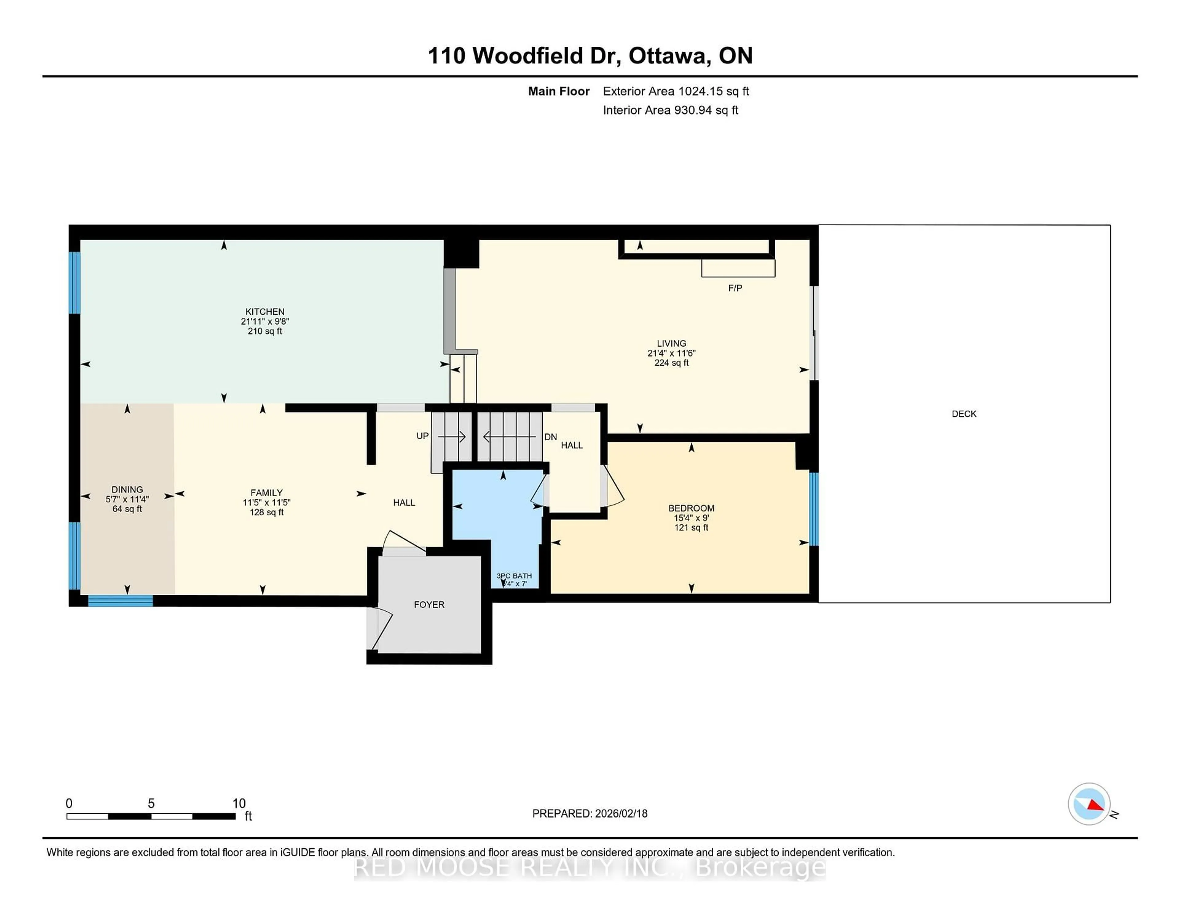 Floor plan for 110 Woodfield Dr, Ottawa Ontario K2G 0A3
