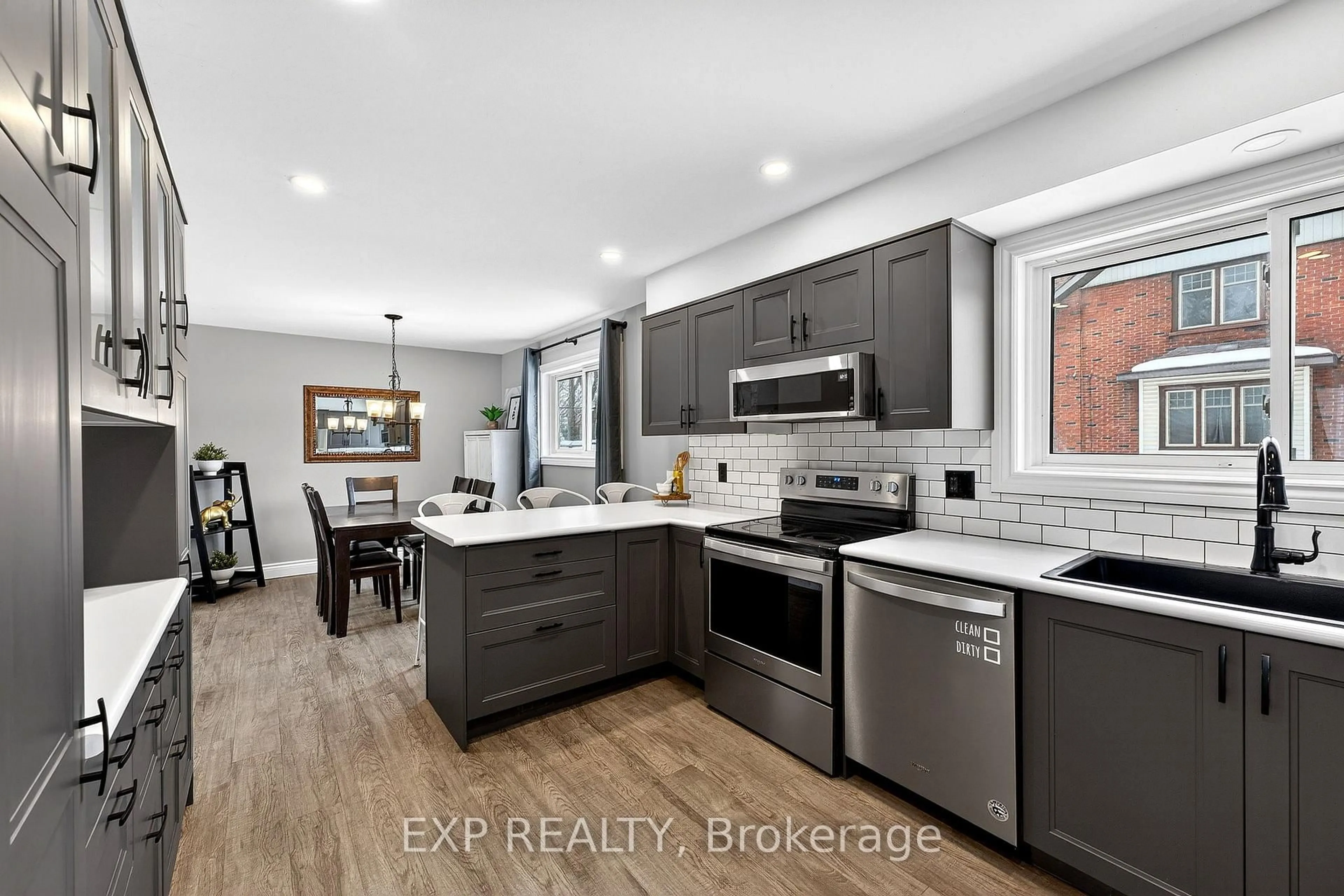 Open concept kitchen, ceramic/tile floor for 266 Bleecker Ave, Belleville Ontario K8N 3V4