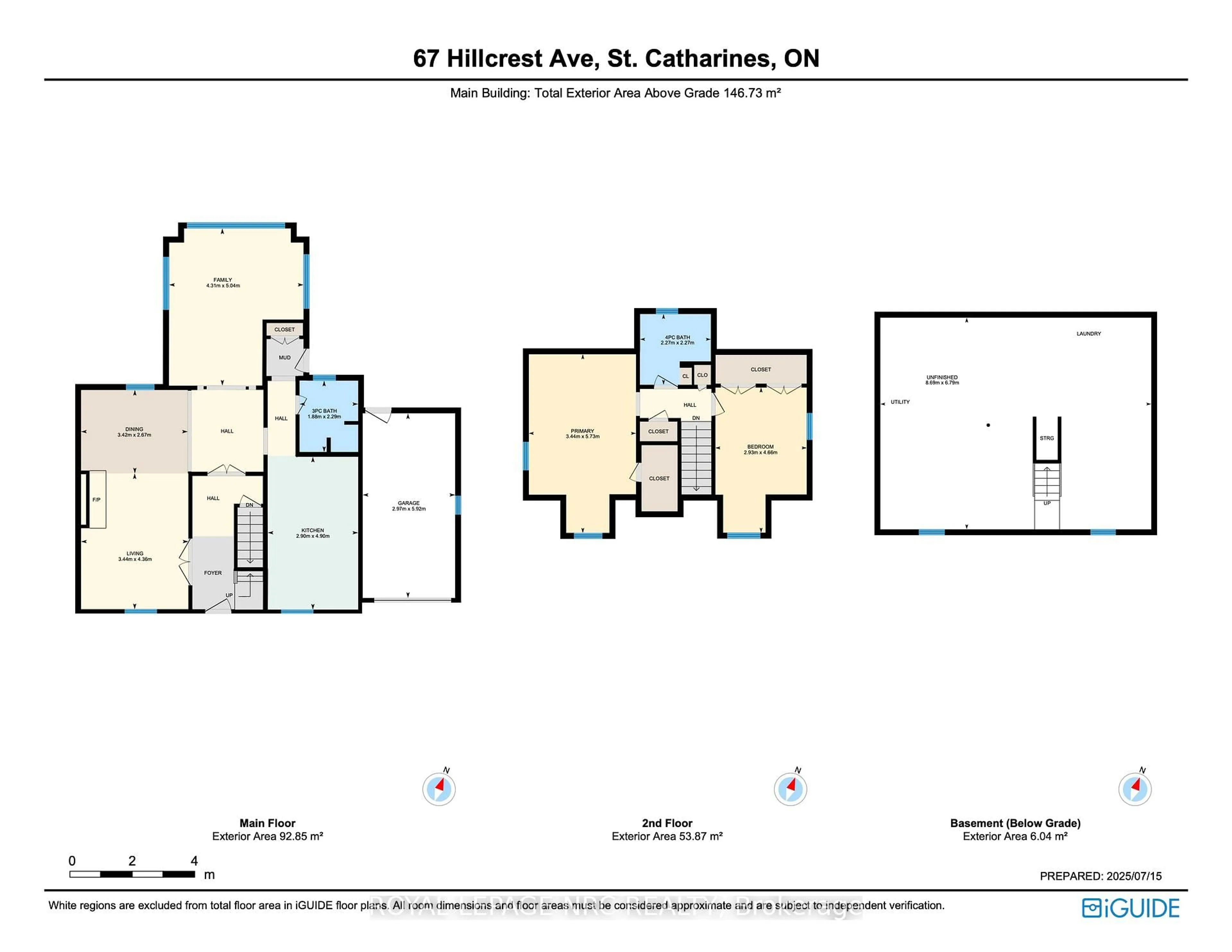 Floor plan for 67 Hillcrest Ave, St. Catharines Ontario L2R 4Y4