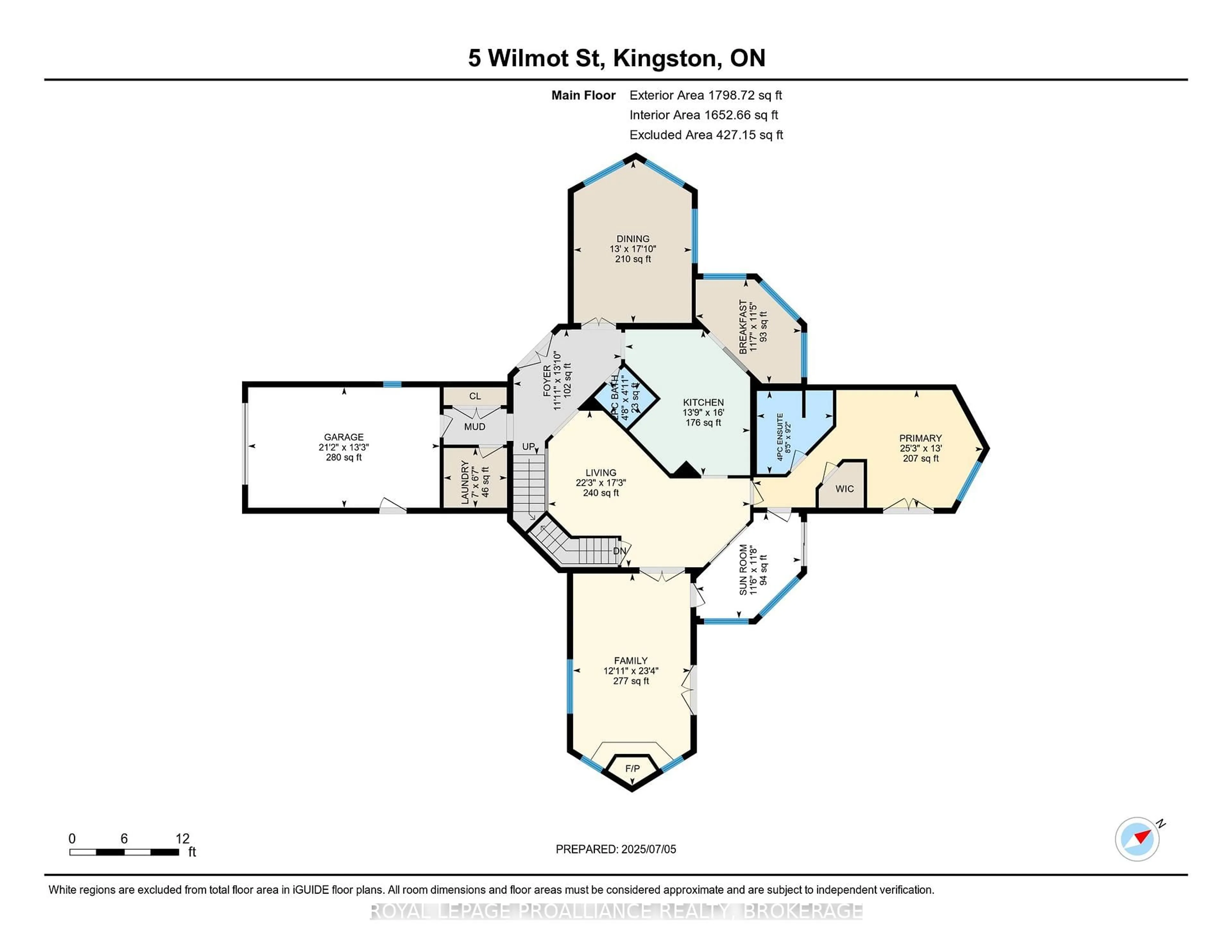 Floor plan for 5 Wilmot St, Kingston Ontario K7L 4V1