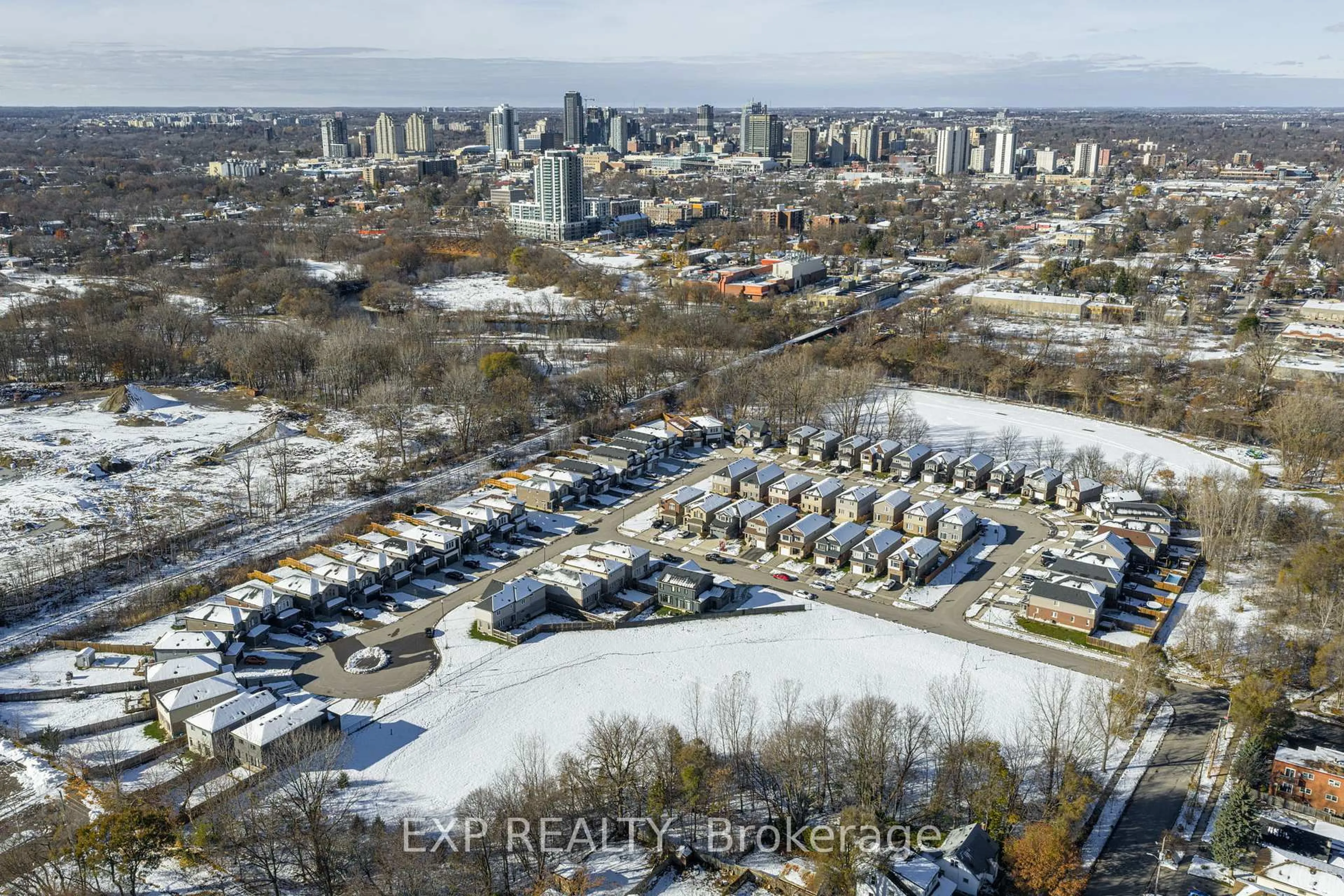 A pic from outside/outdoor area/front of a property/back of a property/a pic from drone, city buildings view from balcony for 11 Hayes St, London South Ontario N5Z 0A5