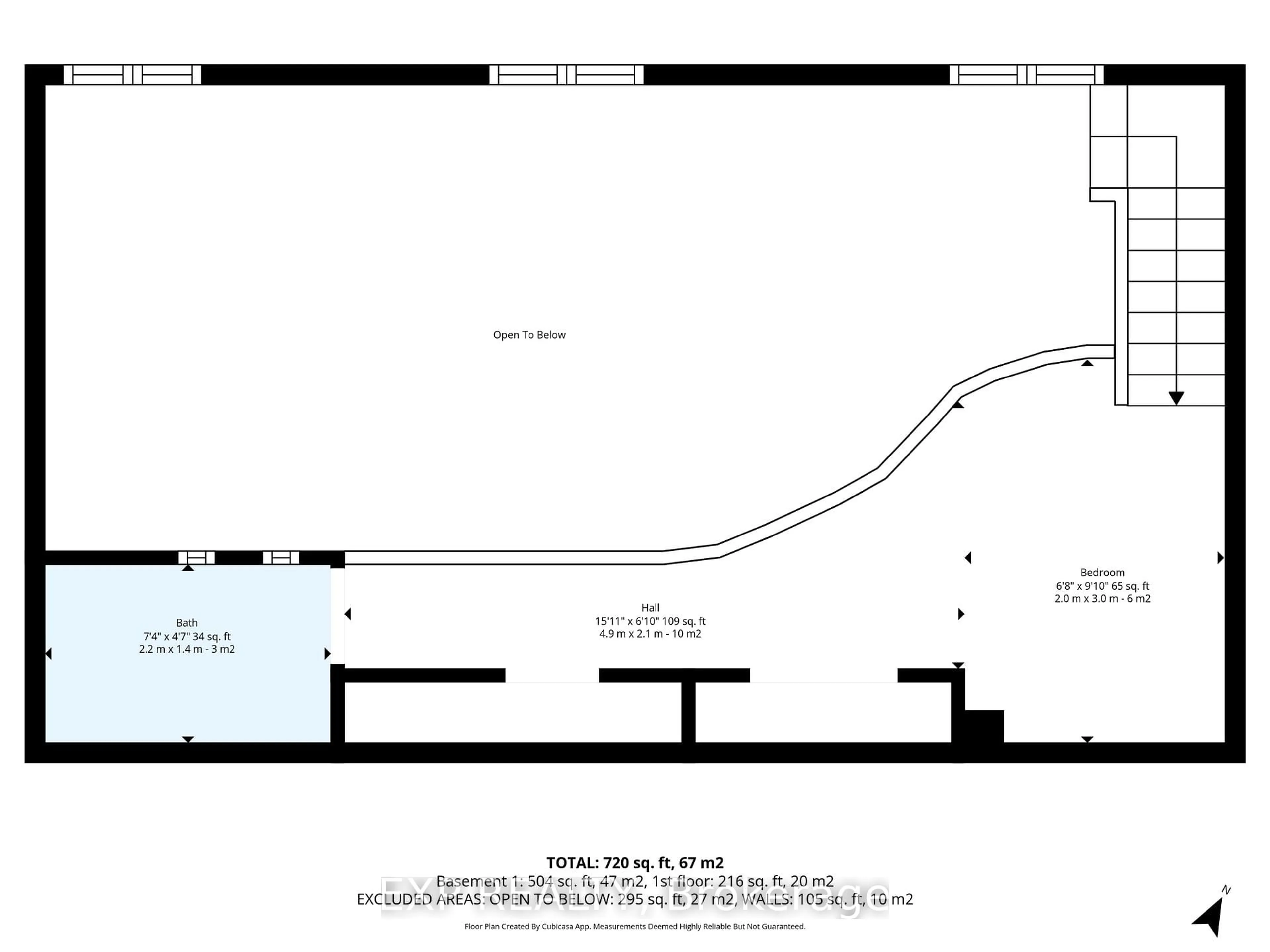 Floor plan for 589 Rideau St #206, Ottawa Ontario K1N 6A1