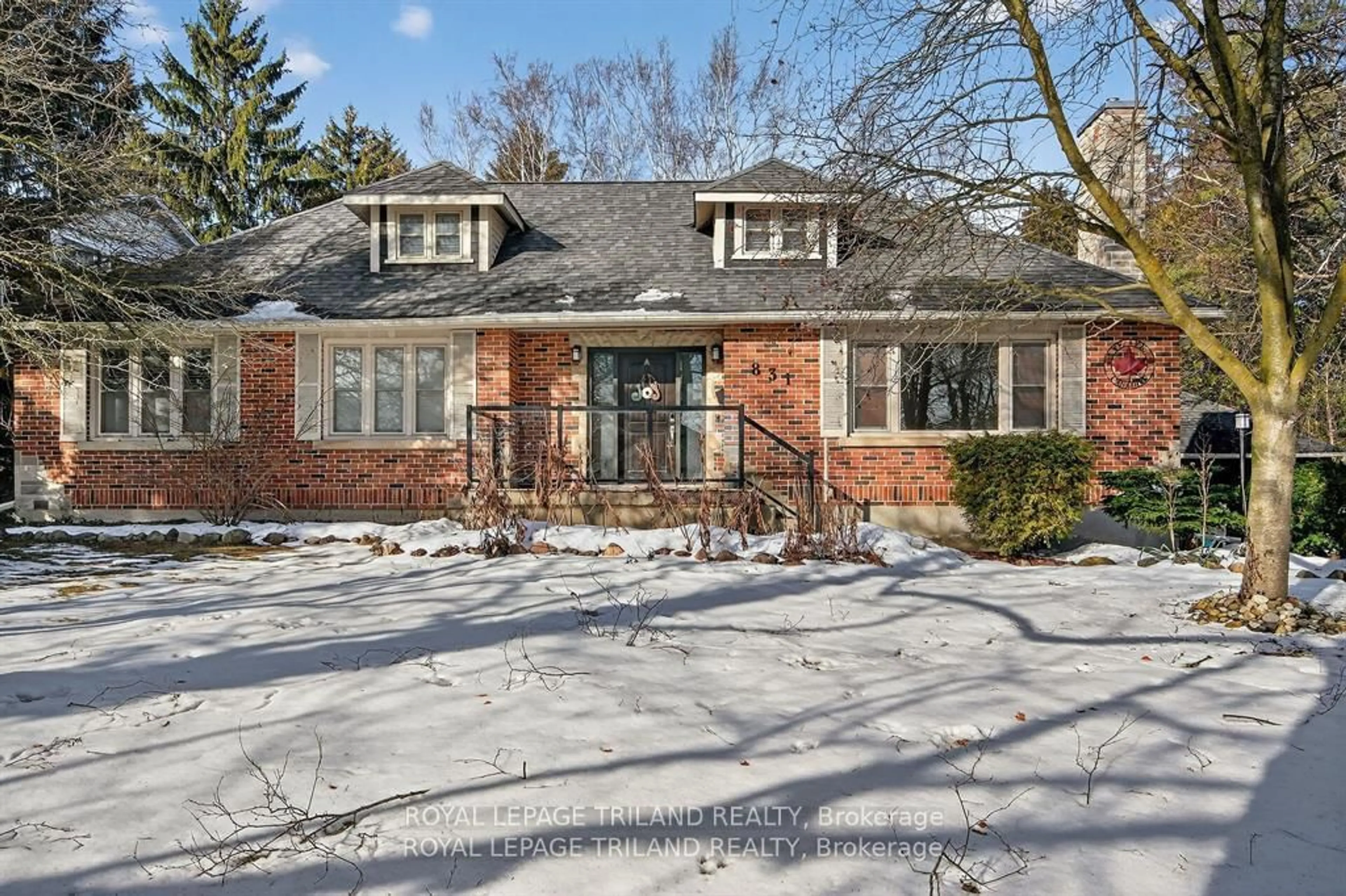 Home with brick exterior material, street for 831 Riverside Dr, London North Ontario N6H 2T1