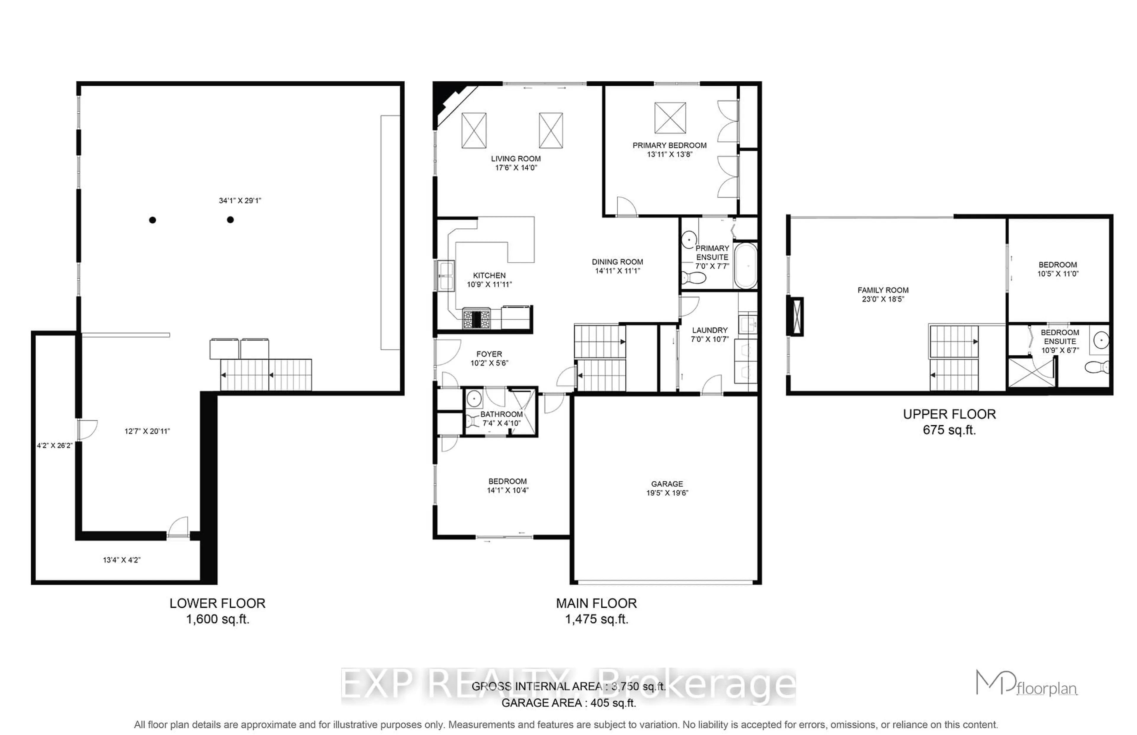Floor plan for 350 Doon Valley Dr #1G, Kitchener Ontario N2P 2M9