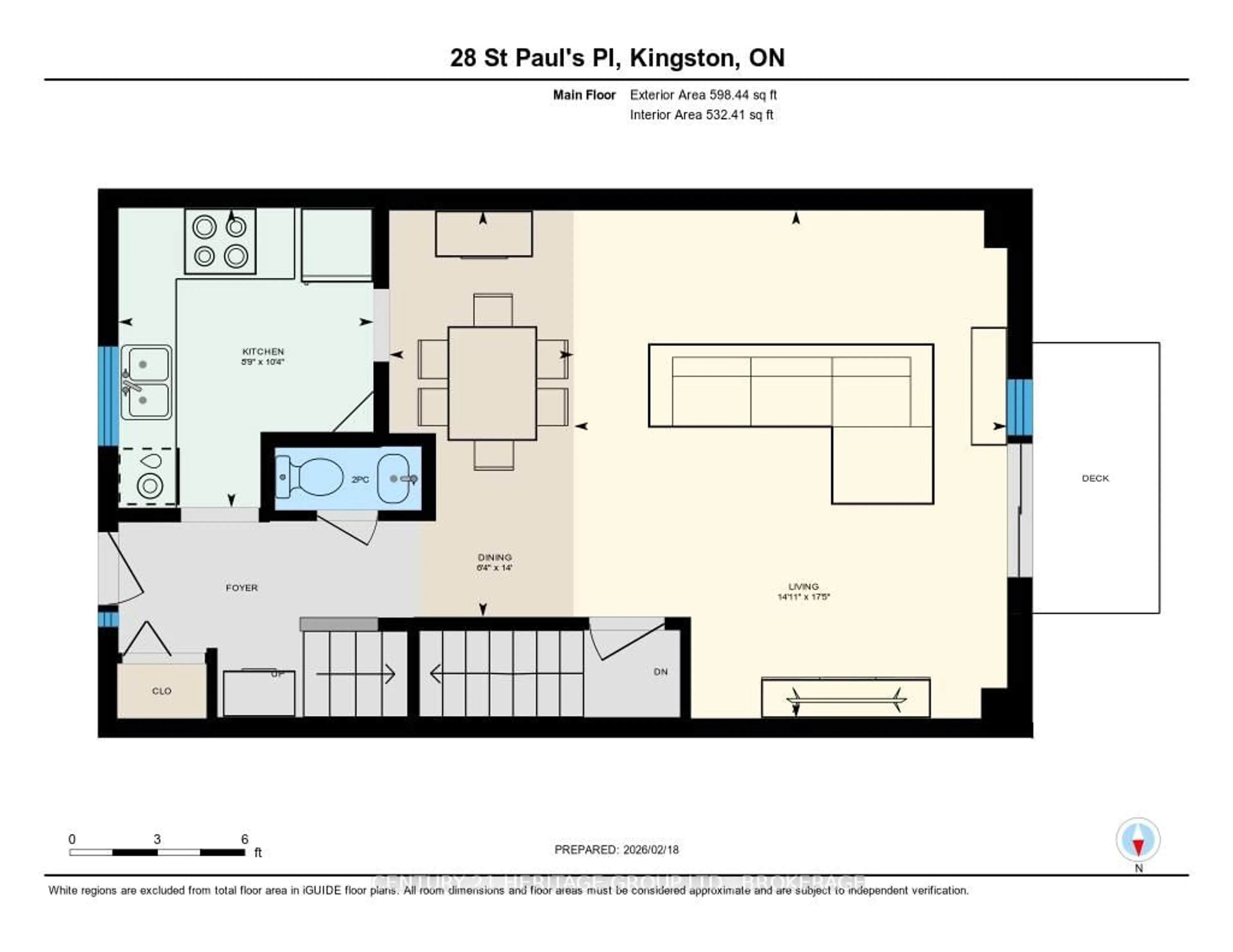 Floor plan for 28 St Paul's Pl, Kingston Ontario K7M 7S3