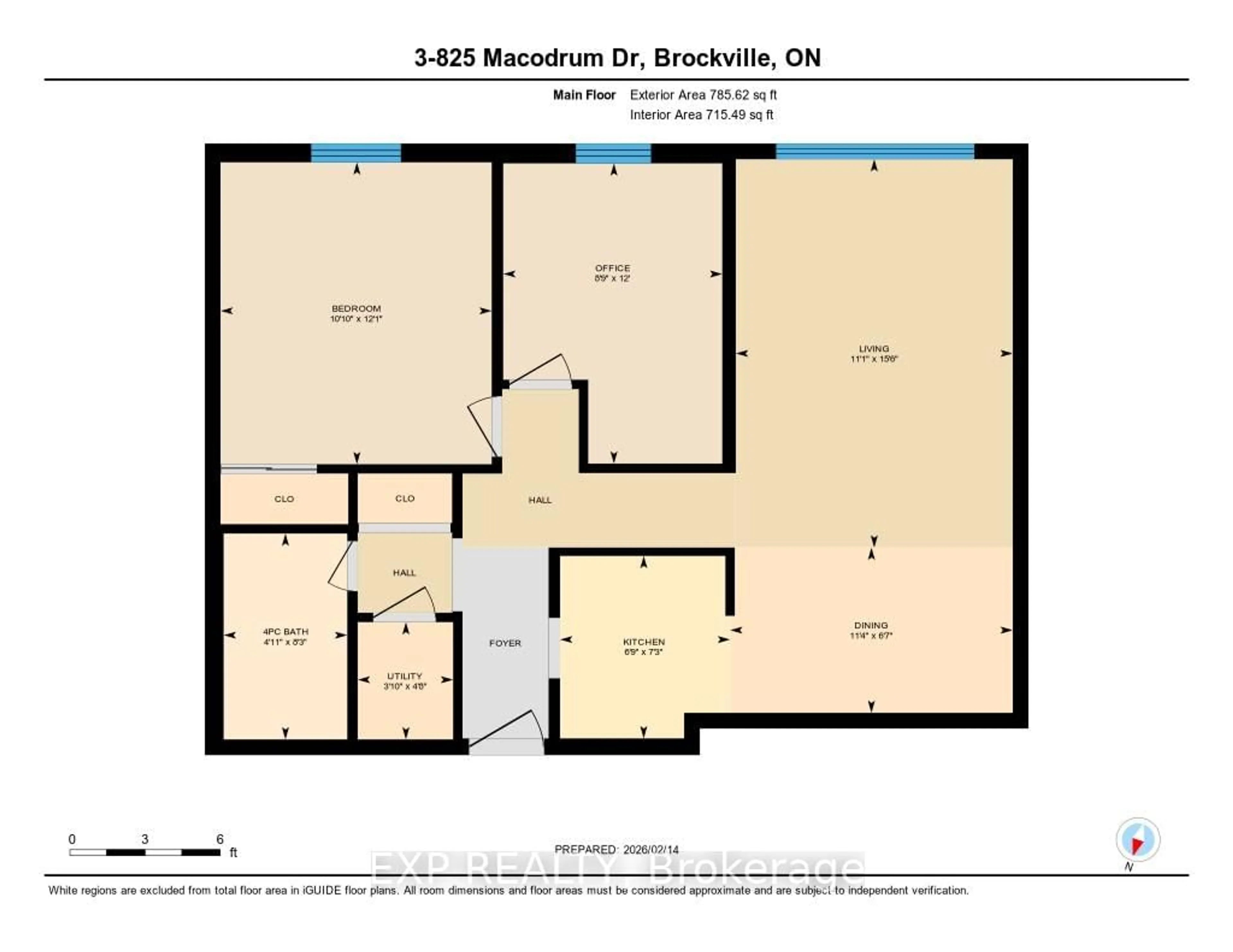 Floor plan for 825 Macodrum Dr #3, Brockville Ontario K6V 6P6