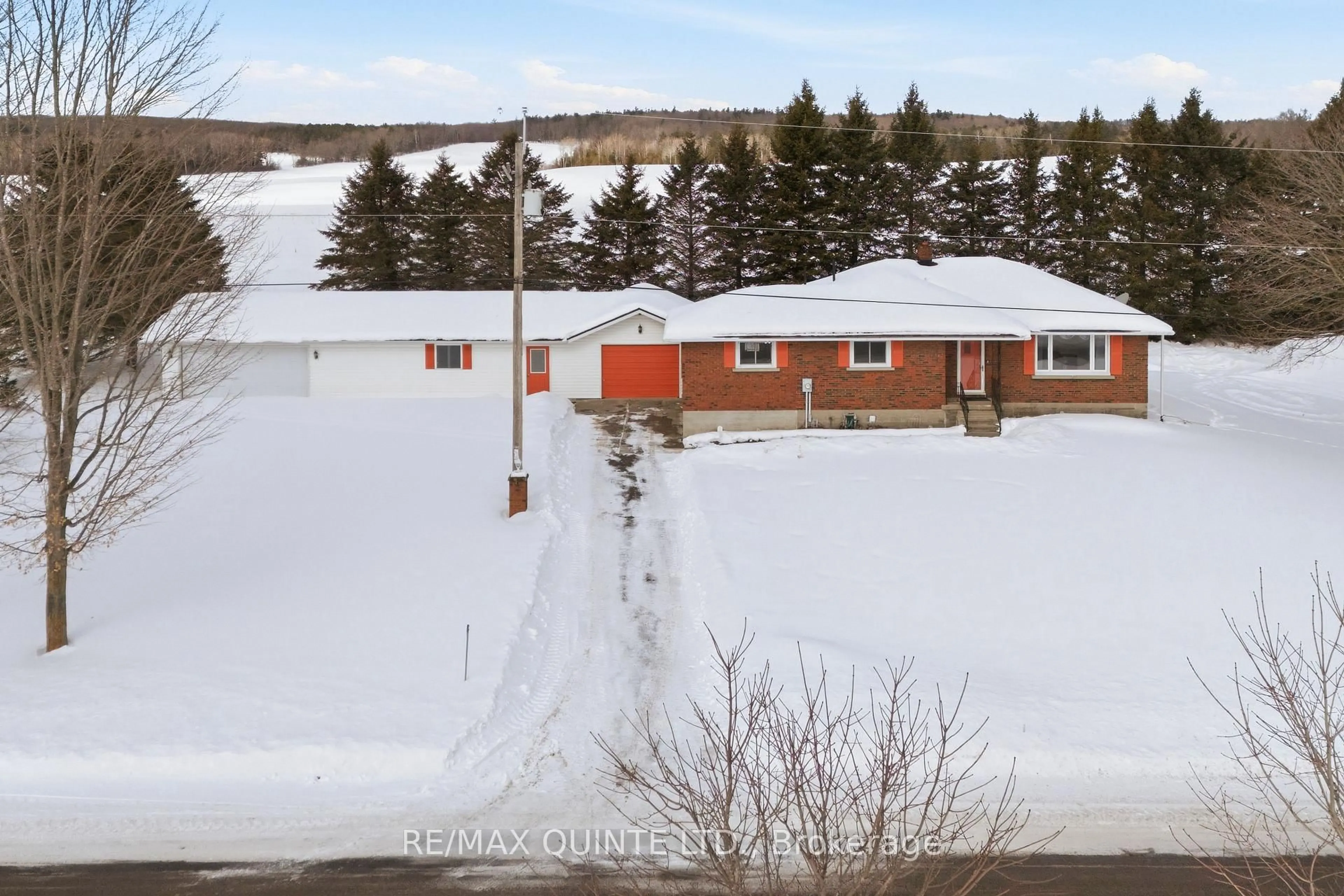 A pic from outside/outdoor area/front of a property/back of a property/a pic from drone, mountain view for 654 Fish & Game Club Rd, Hastings Ontario K0K 2C0
