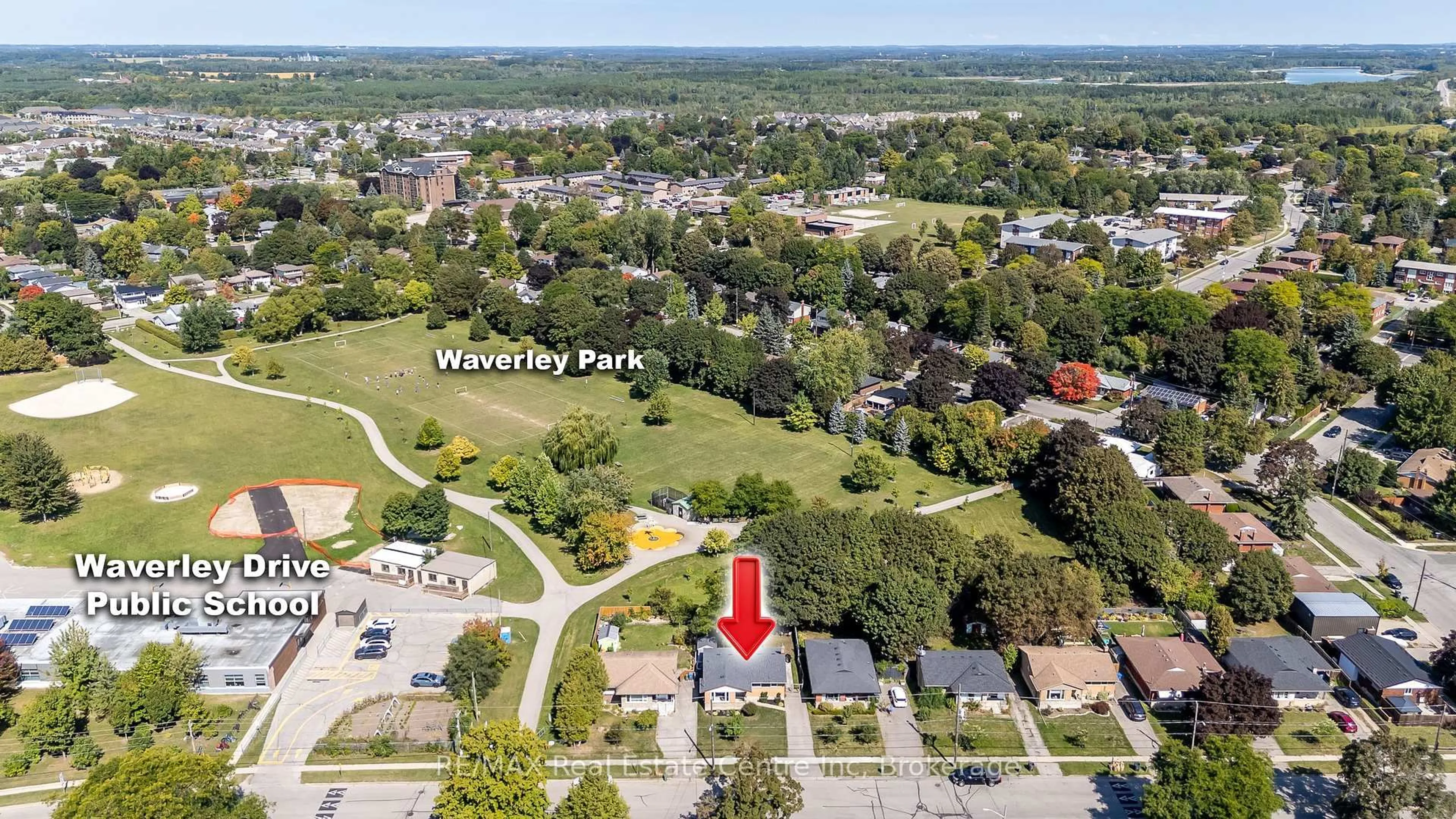 A pic from outside/outdoor area/front of a property/back of a property/a pic from drone, street for 154 Waverley Dr, Guelph Ontario N1E 1H2