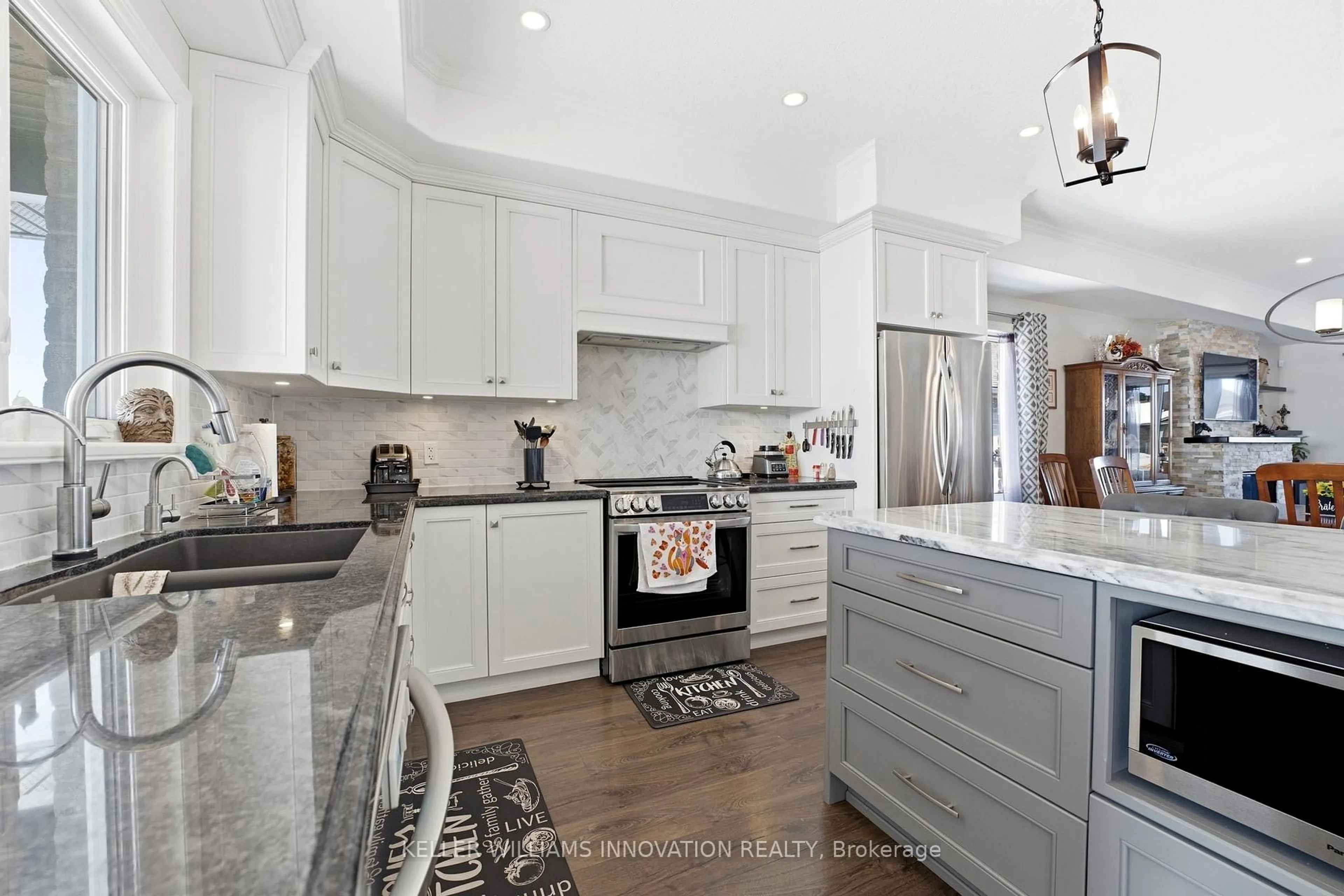 Open concept kitchen, ceramic/tile floor for 210 Krotz St, North Perth Ontario N4W 0E1