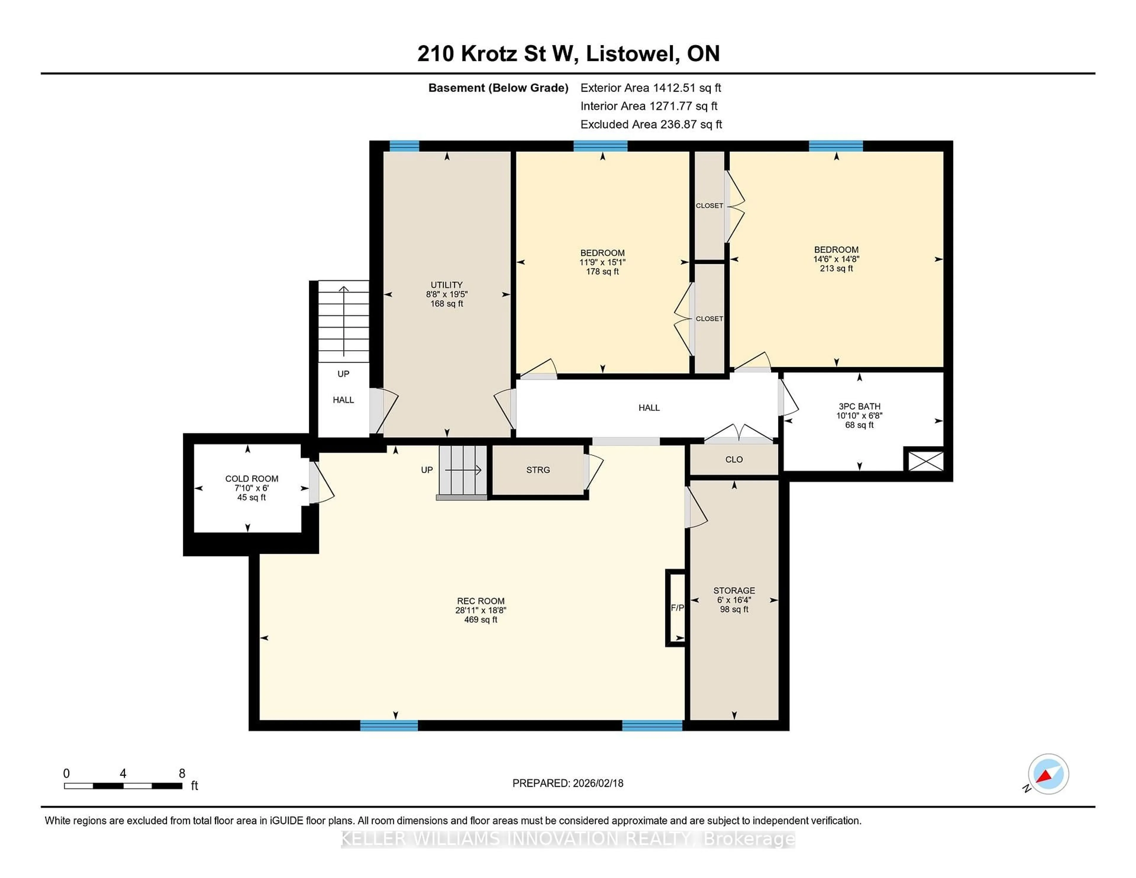 Floor plan for 210 Krotz St, North Perth Ontario N4W 0E1
