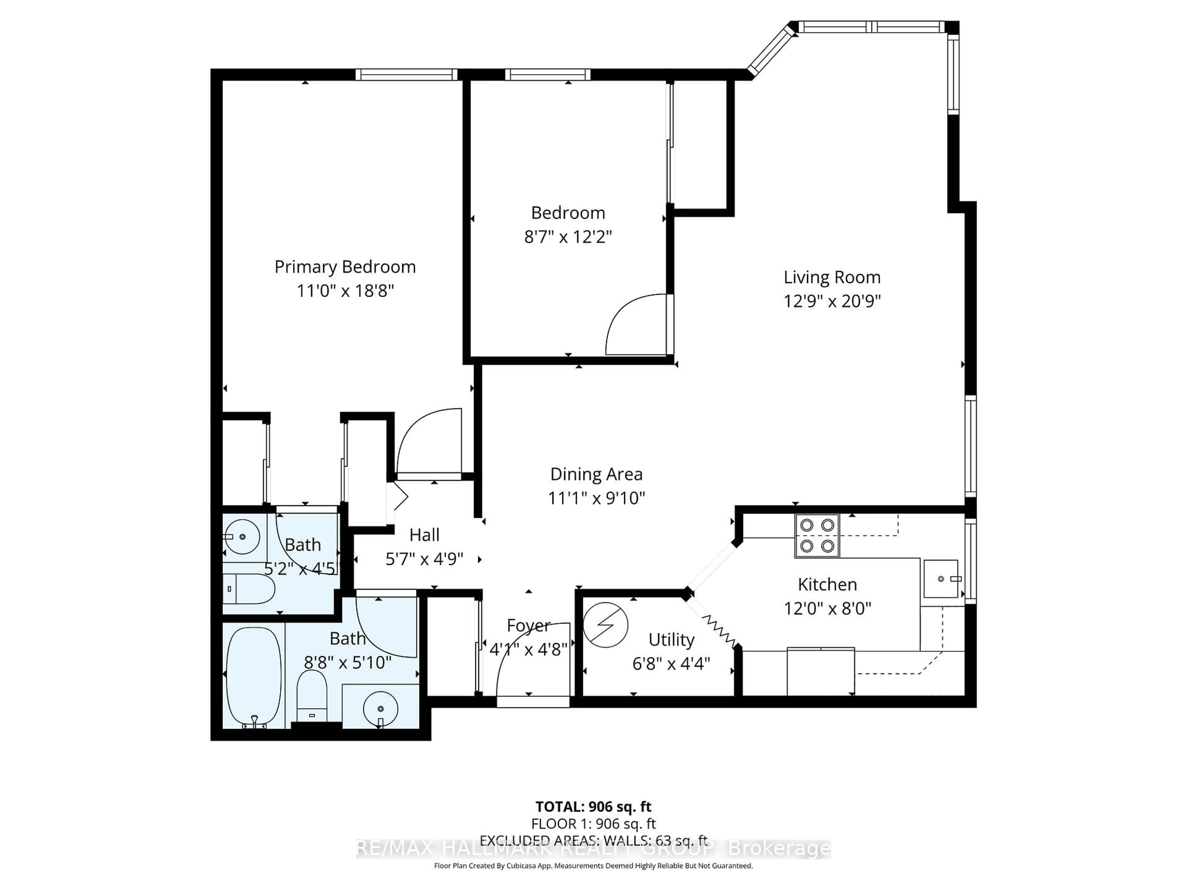Floor plan for 80 Sandcastle Dr #1207, Ottawa Ontario K2H 9E7