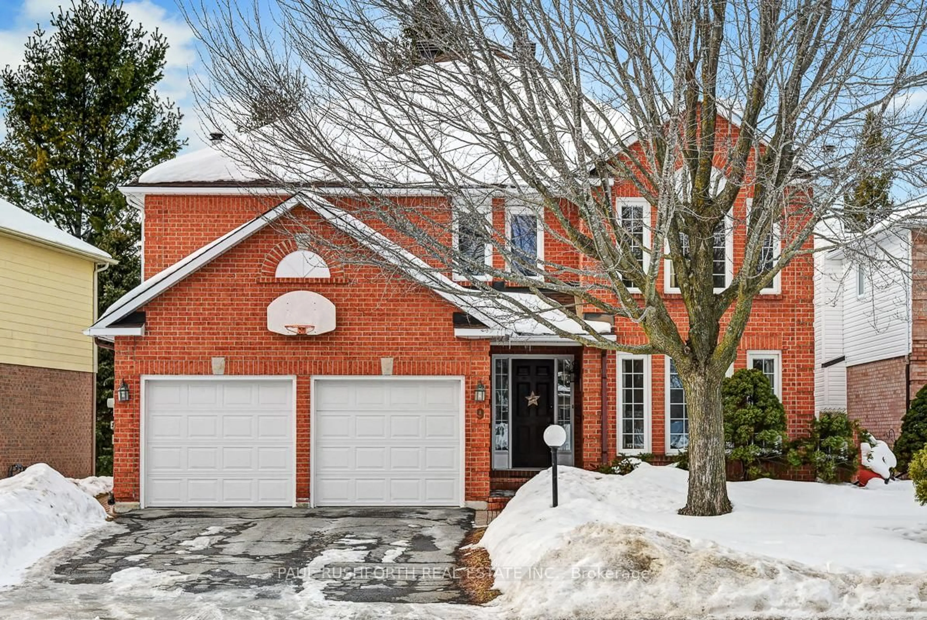 Home with brick exterior material, street for 9 Sherk Cres, Ottawa Ontario K2K 2L4