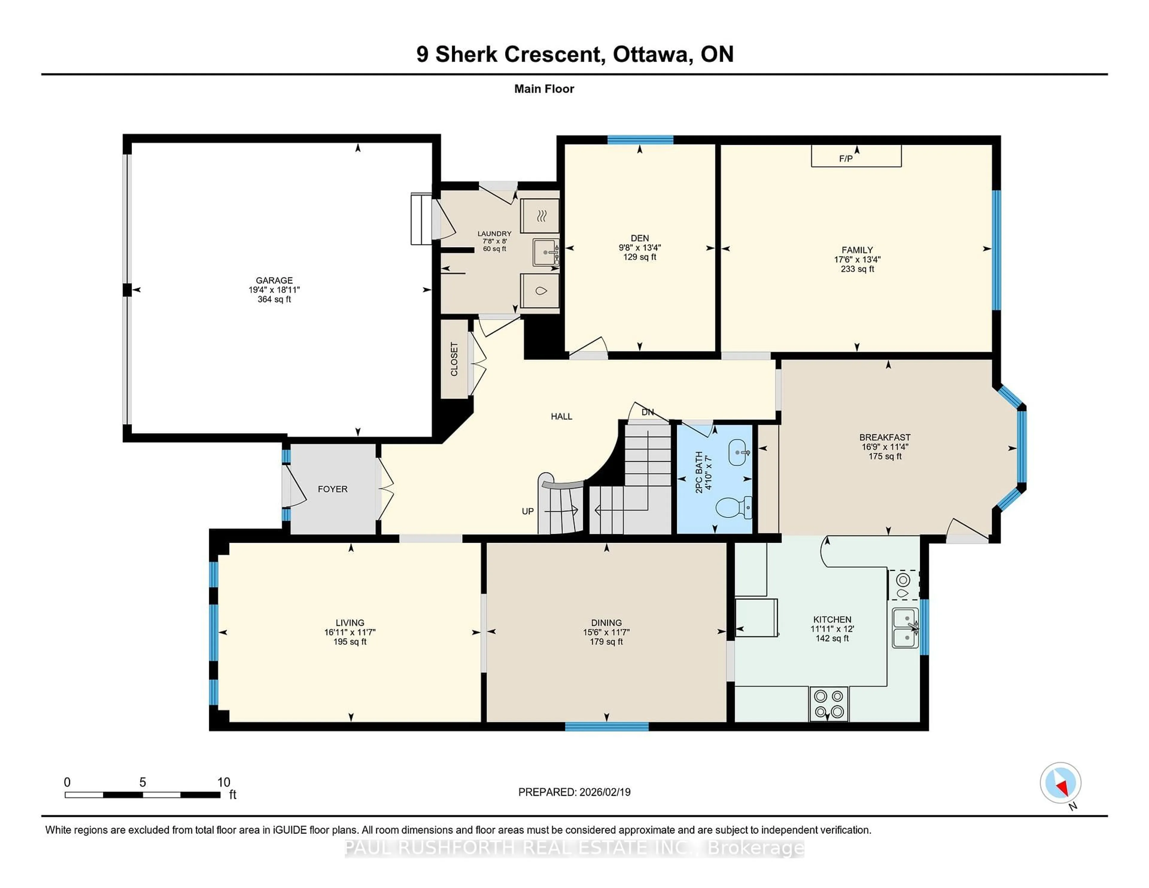 Floor plan for 9 Sherk Cres, Ottawa Ontario K2K 2L4