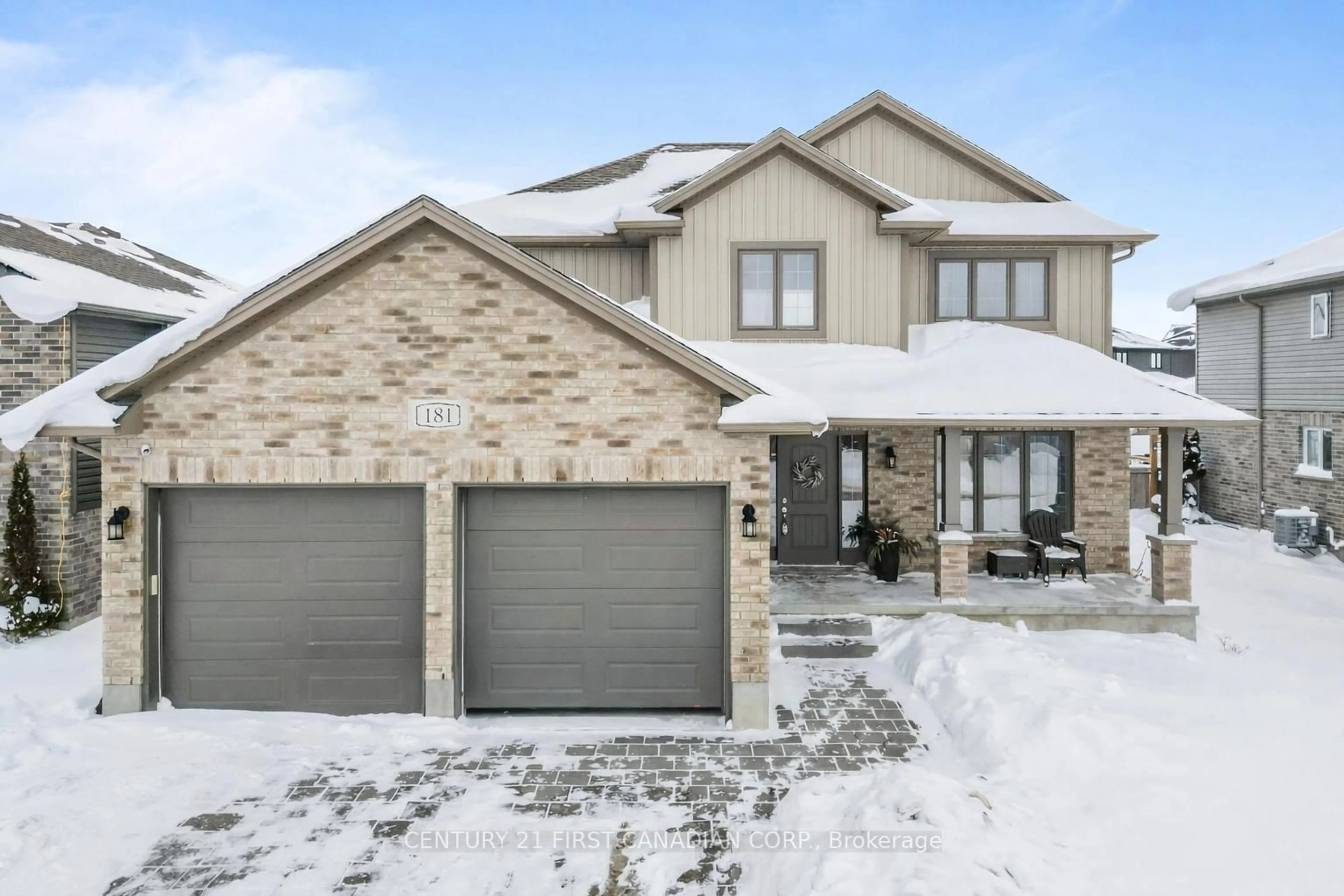 Home with brick exterior material, street for 181 Gilmour Dr, Lucan Biddulph Ontario N0M 2J0