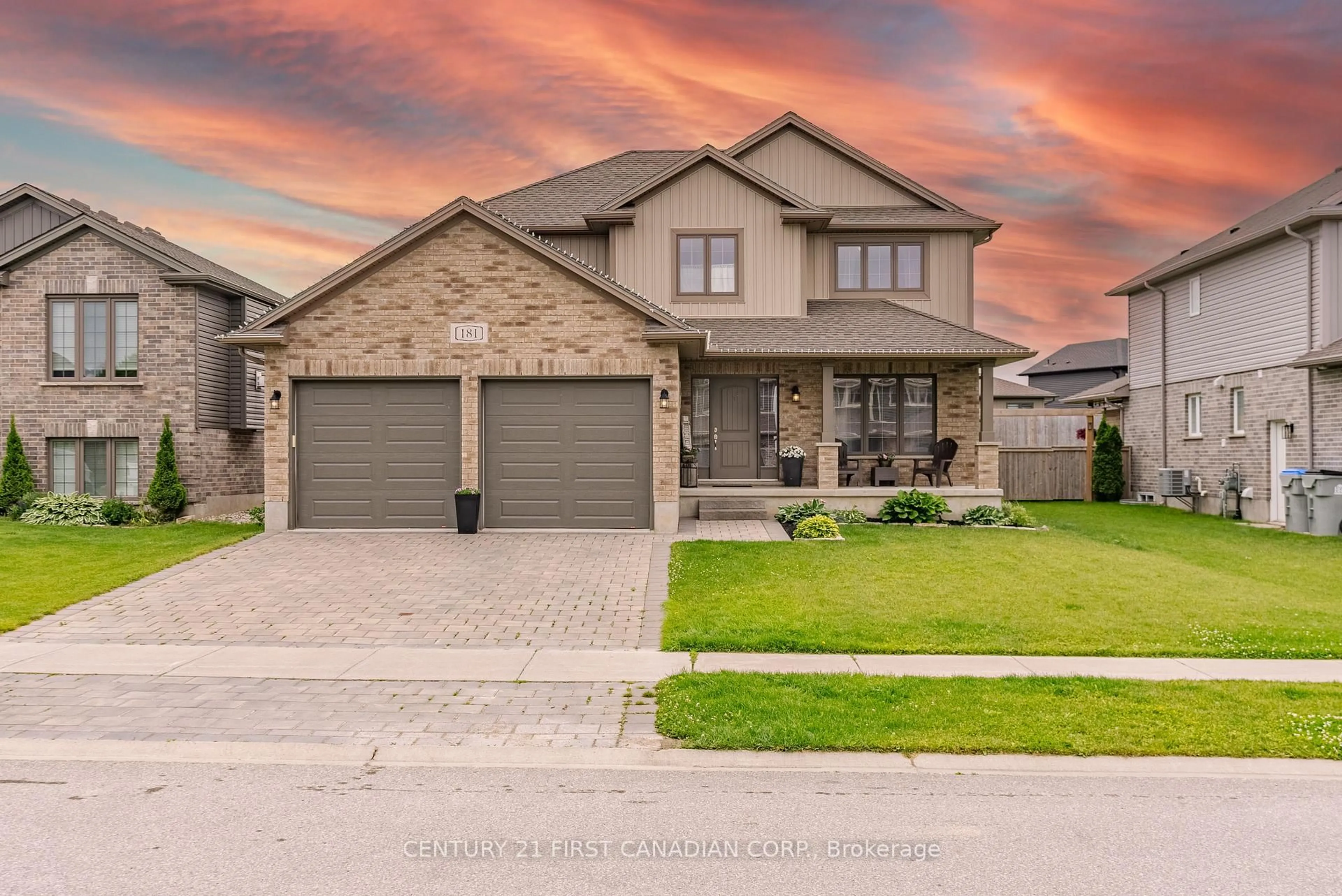 Home with brick exterior material, street for 181 Gilmour Dr, Lucan Biddulph Ontario N0M 2J0