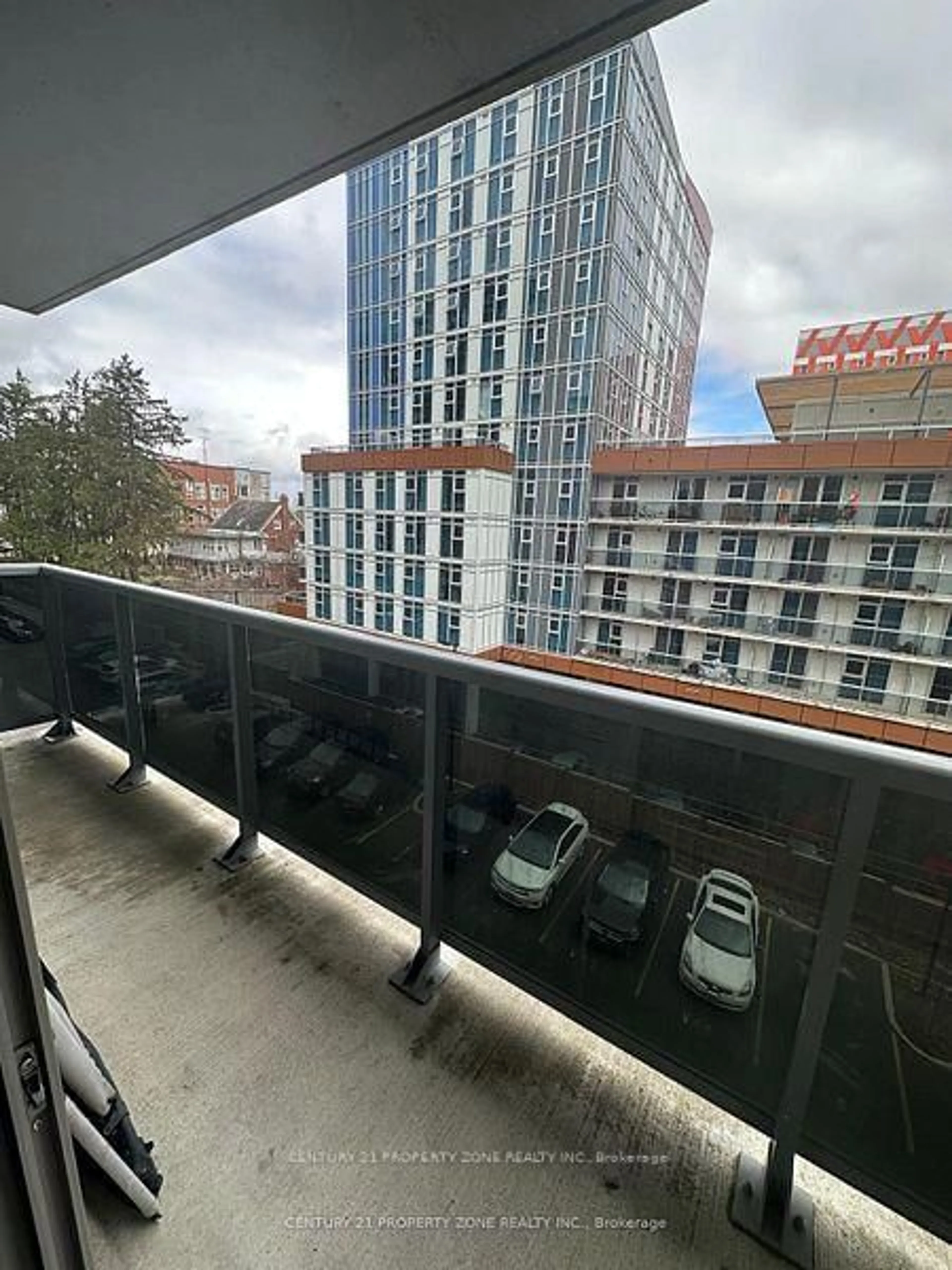 Balcony in the apartment, city buildings view from balcony for 258A Sunview St #162, Waterloo Ontario N2L 0H6