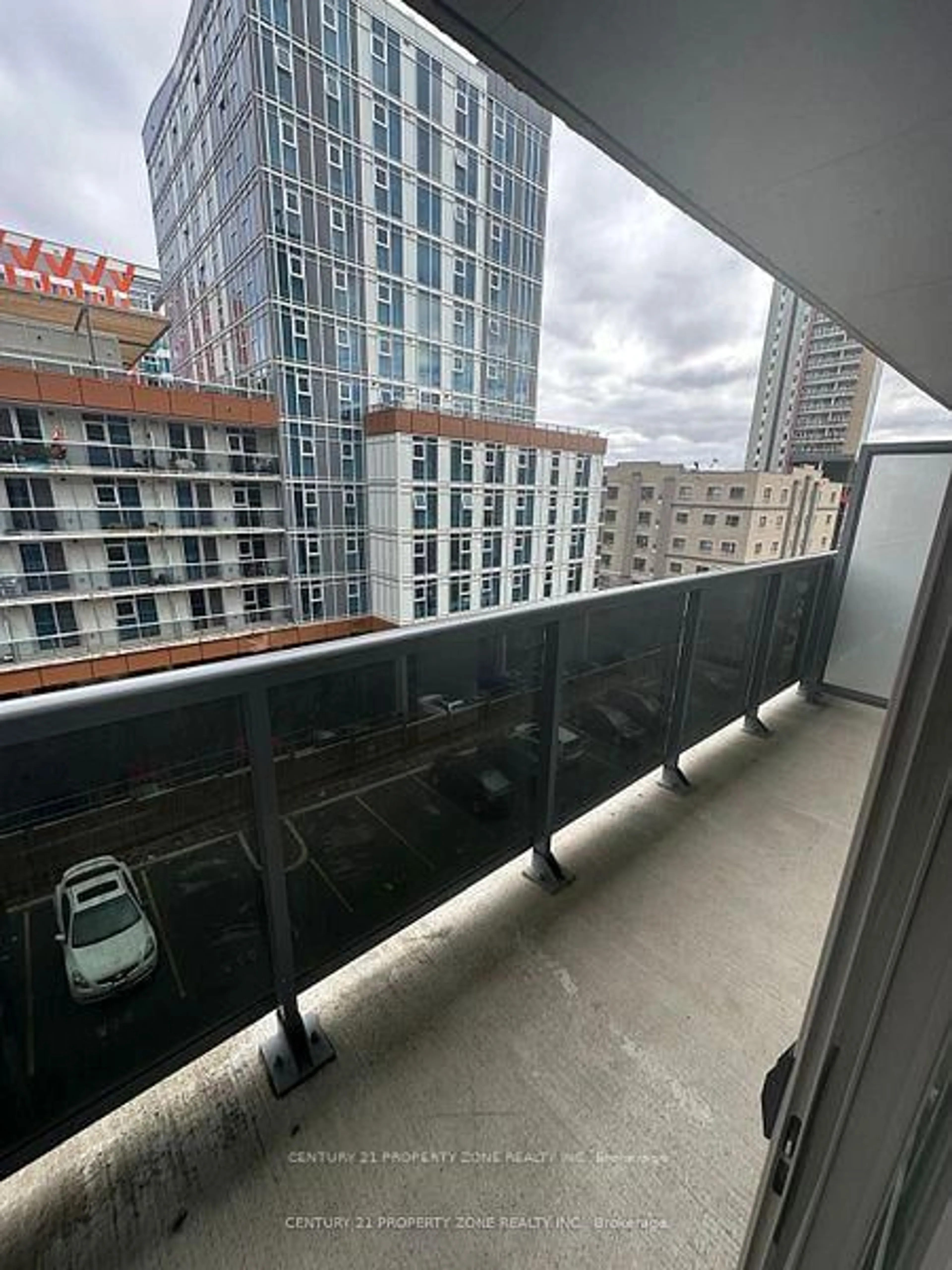 Balcony in the apartment, city buildings view from balcony for 258A Sunview St #162, Waterloo Ontario N2L 0H6